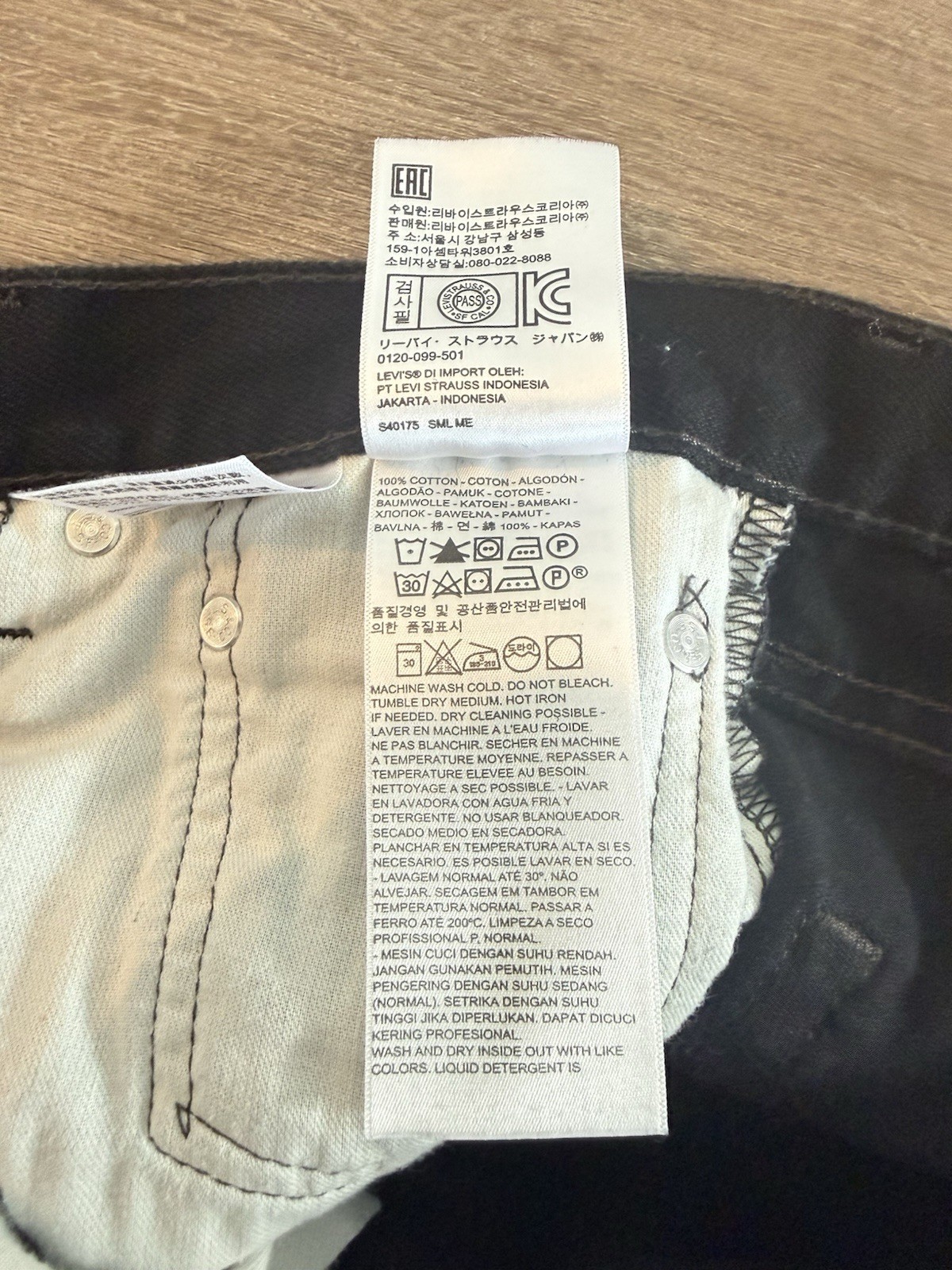 Levi’s 527 Slim Bootcut Jeans Men Size 31×34 Black Denim Pants Low Rise