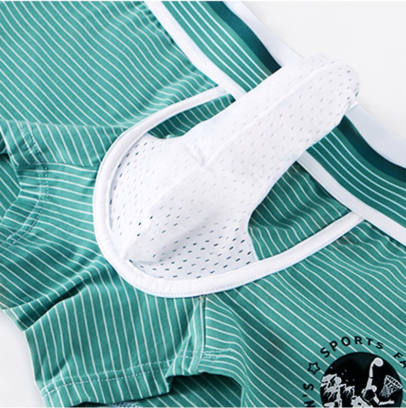 Men’s Underwear Mesh Breathable U Pouch Cotton Panties Elephant Nose Boxer Trunk