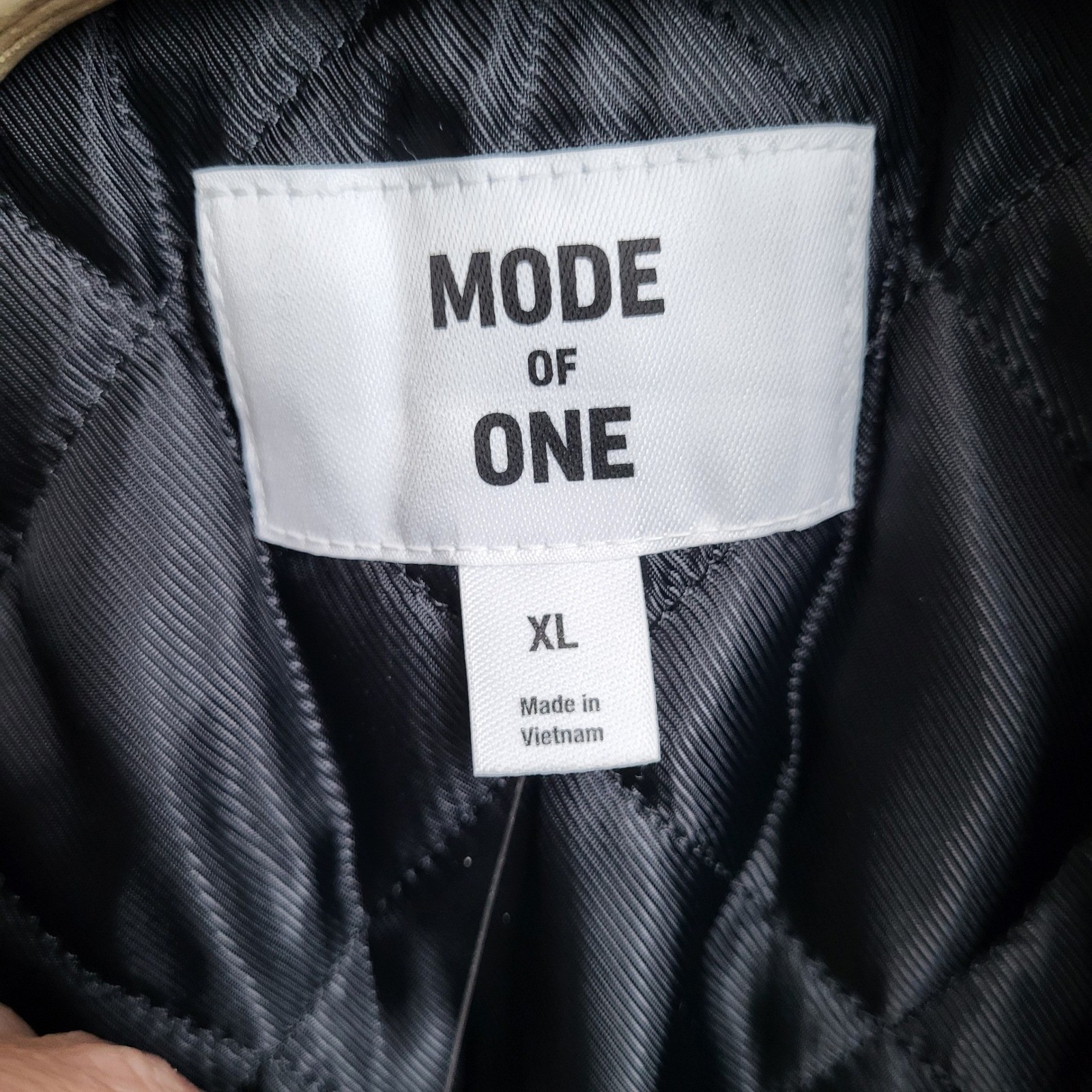 MODE OF ONE Mens XL Heather Gray Wool Blend Bomber Jacket Full Zip Pockets NWT