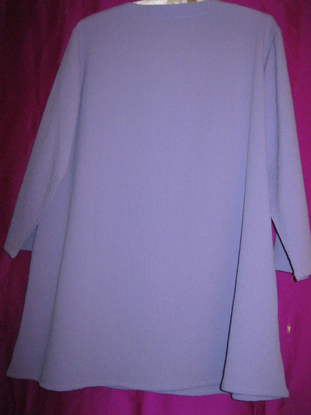 TOOFAN LABEL, LAVENDER COLORED L/S BLOUSE, NEW, RAYON/POLY, SZ L..