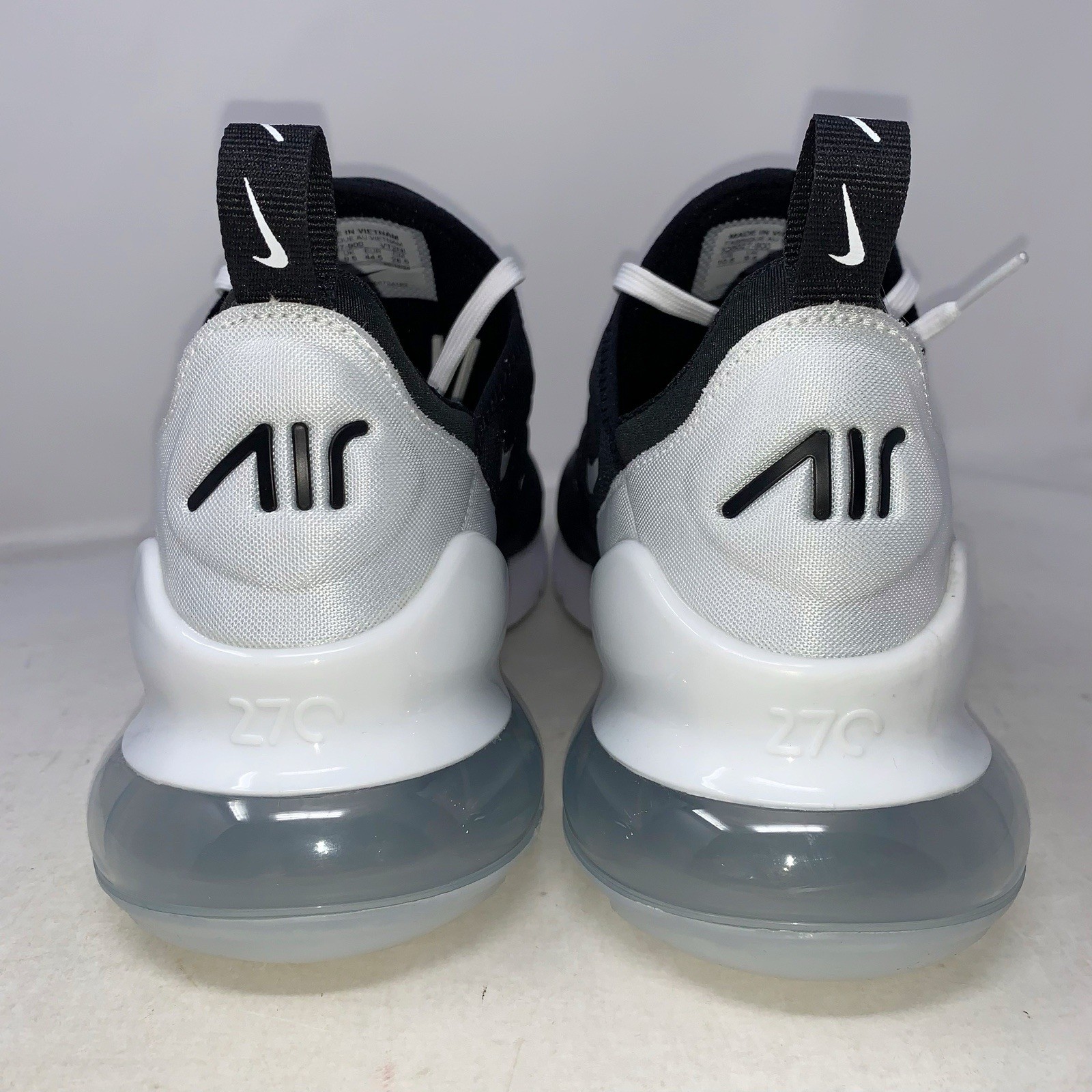 Nike Air Max 270 ‘Panda White’ Black Sneakers, Size 10.5 BNIB IQ8028-900 NBY