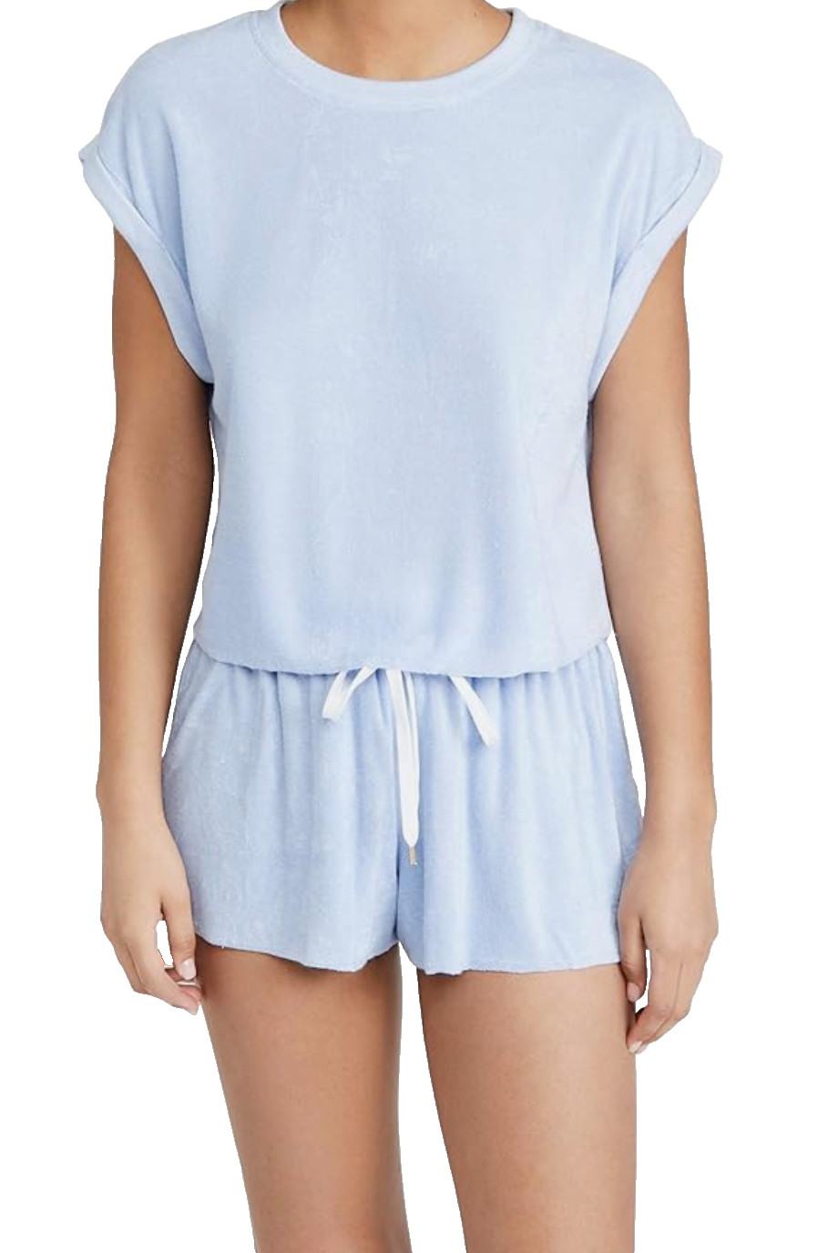 HONEYDEW Just Chillin Shirt Shorts Pajama Set sz S Small Blue Sleepwear