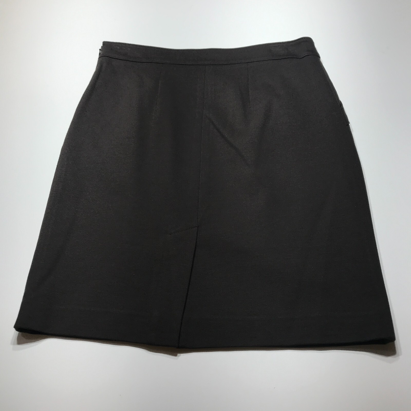 Premise Skirt Womens Size 4 Brown Ponte Pleated Button Tab Waist Pockets Career