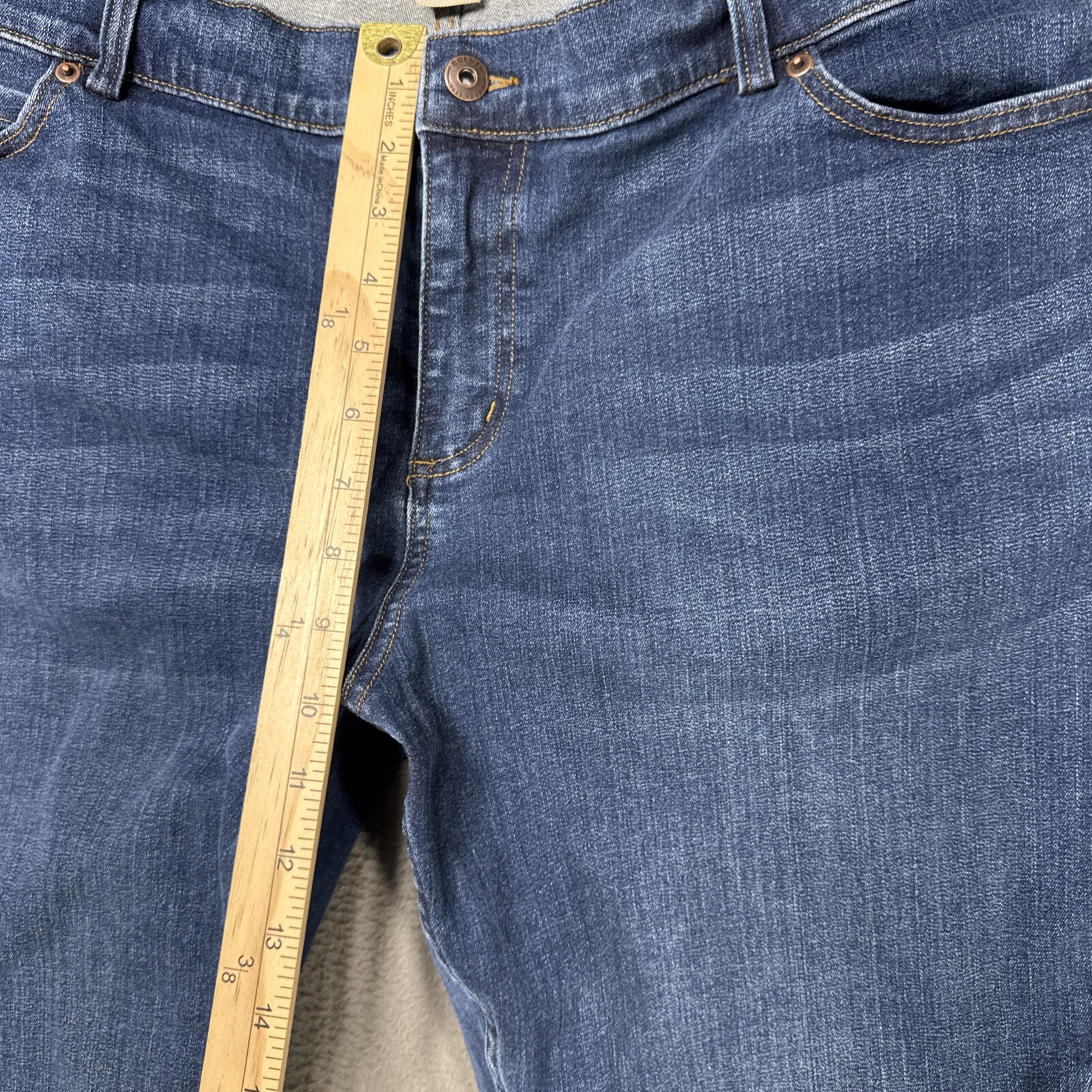 Duluth Flex Daily Denim Skinny Jeans Womens Size 24Wx30 Blue Preppy Dark Wash