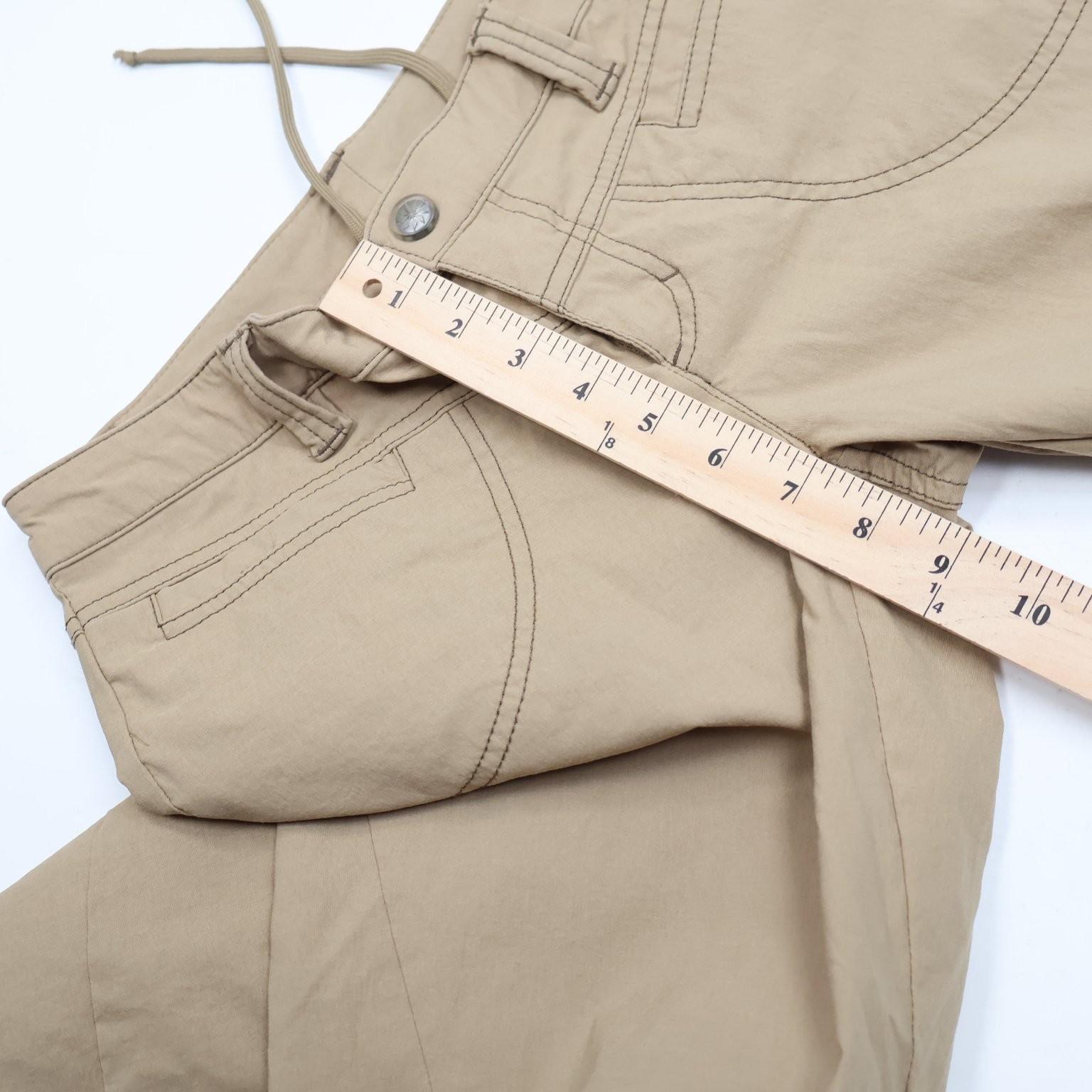 Athleta Women’s Pants Khaki 4P Nylon Spandex Stretch Wide Leg Cargo
