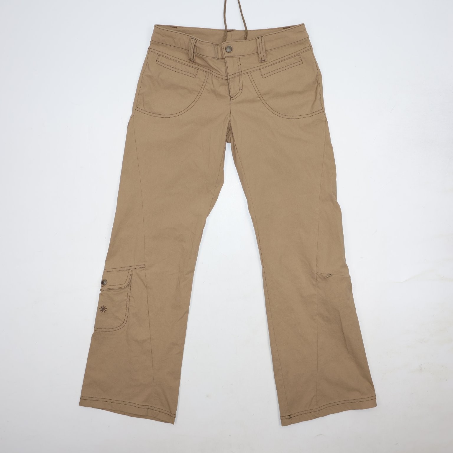 Athleta Women’s Pants Khaki 4P Nylon Spandex Stretch Wide Leg Cargo