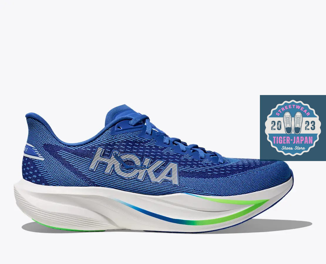 HOKA MACH 7 Regular 1171904 CBLTB Cobalt Blue Neon Green Men Running Shoes
