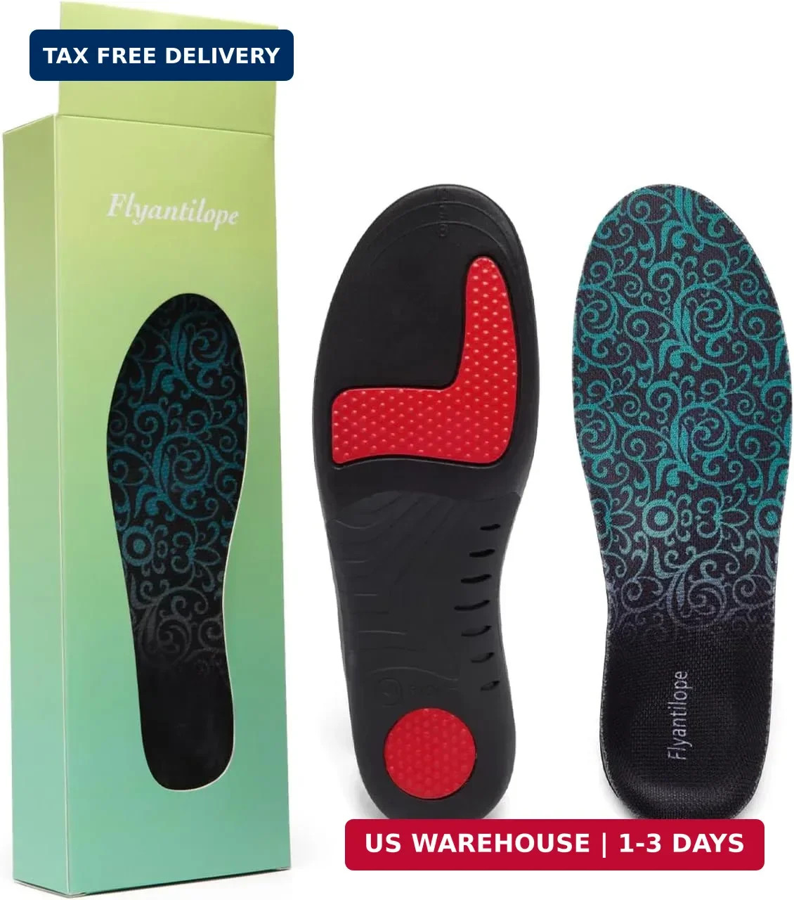 Plantar Fasciitis Insoles Heavy Duty High Arch Support Flat Feet Shoe Insert