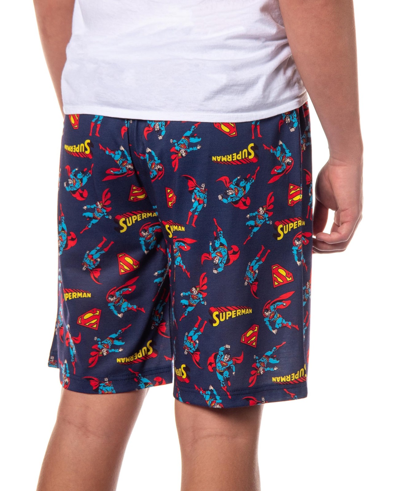 DC Comics Superman Pajama Shorts Men’s All Over Print Lounge PJ Bottoms