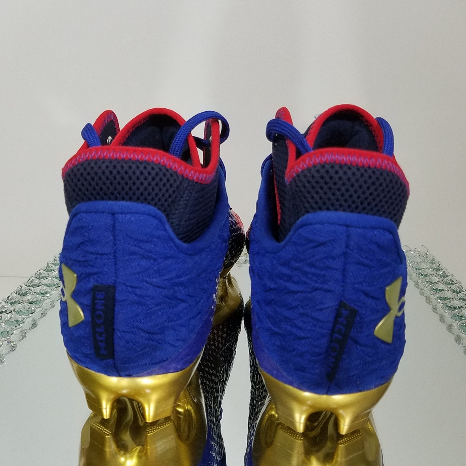 Under Armour Spotlight Clone 4 MC Football USA Blue – Men’s 10.5 – 3027296-400