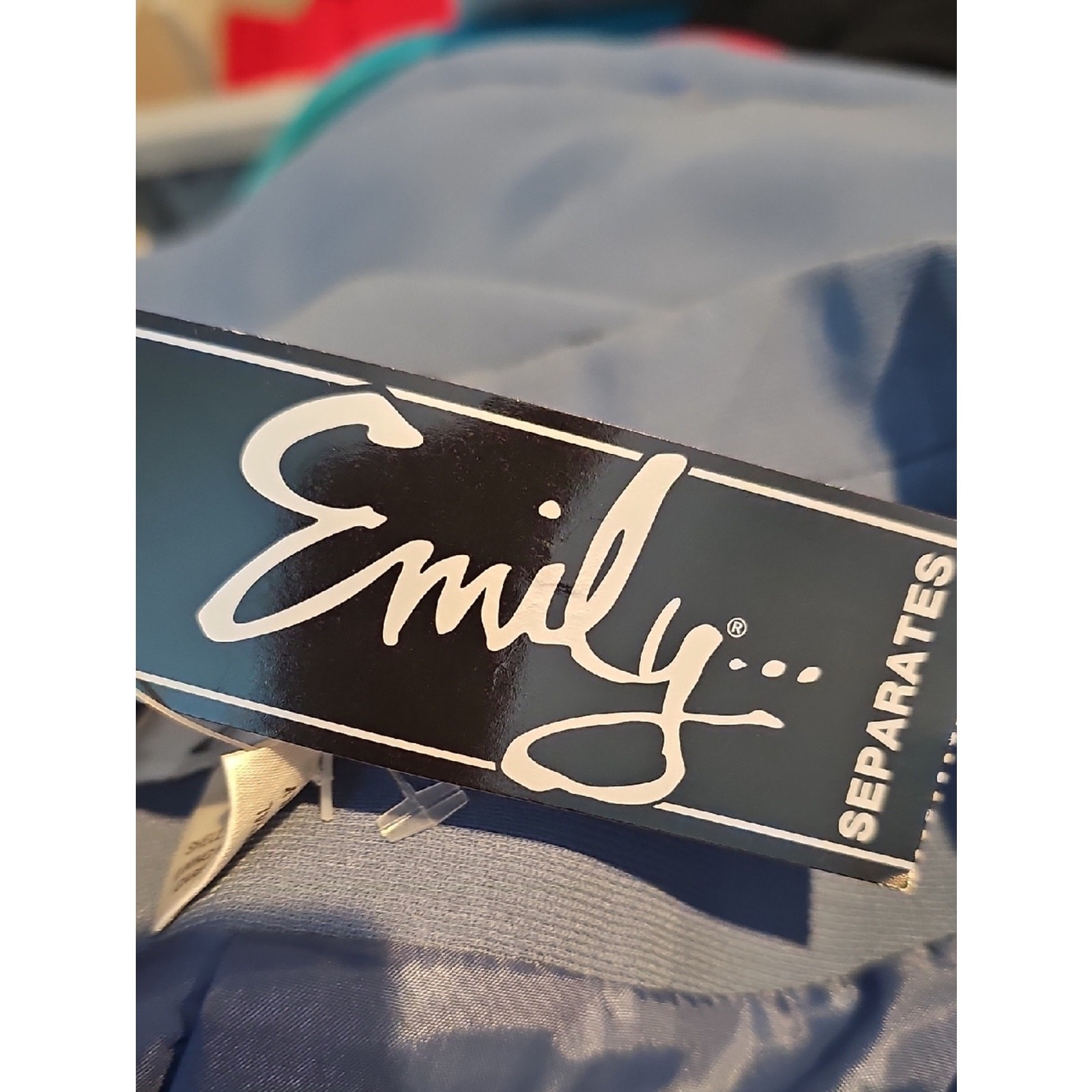 NWT Emily Size 18W Blue Embellished Blazer