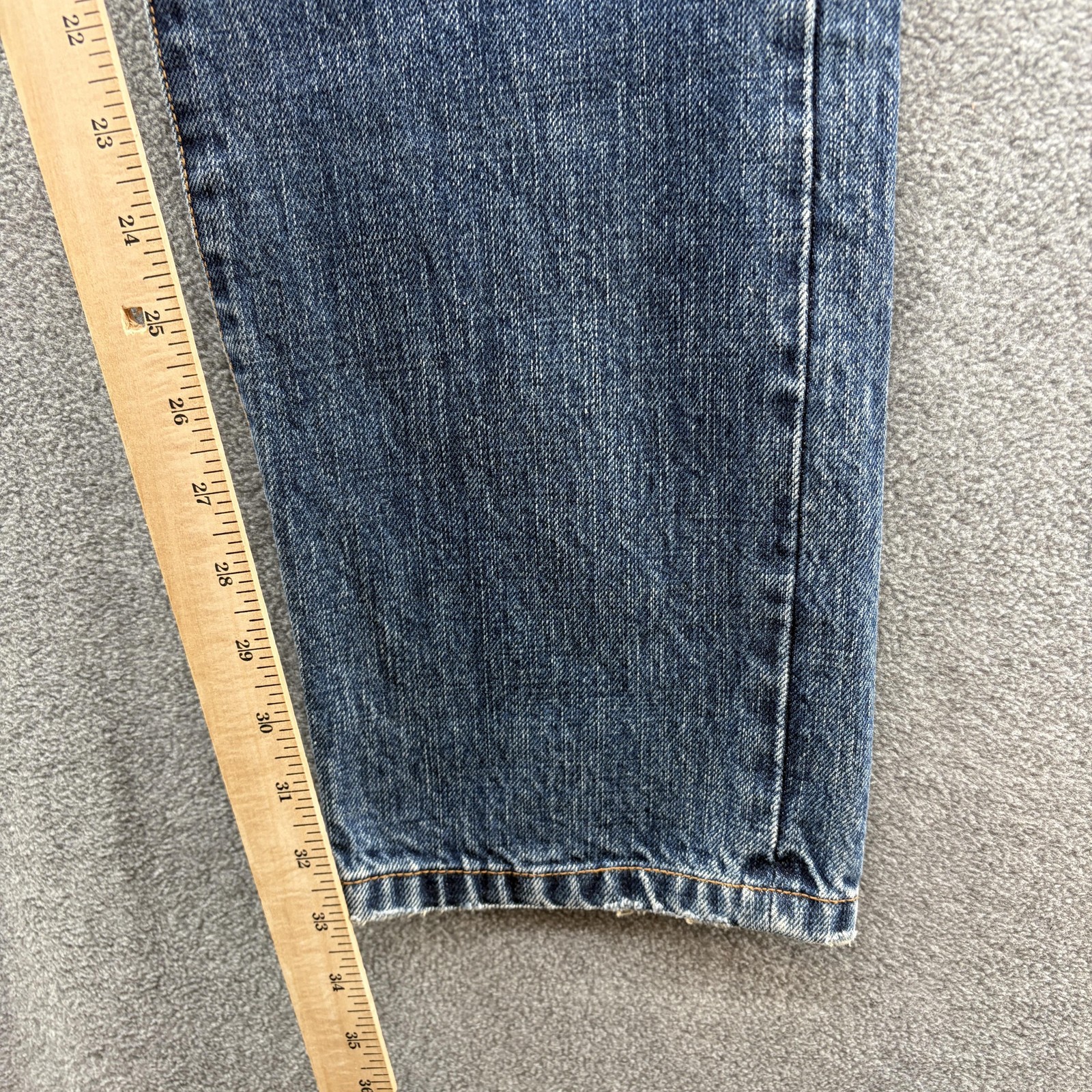 Taylor Stitch Democratic Jeans Mens 32×32 Blue Selvage Button Fly Denim Organic