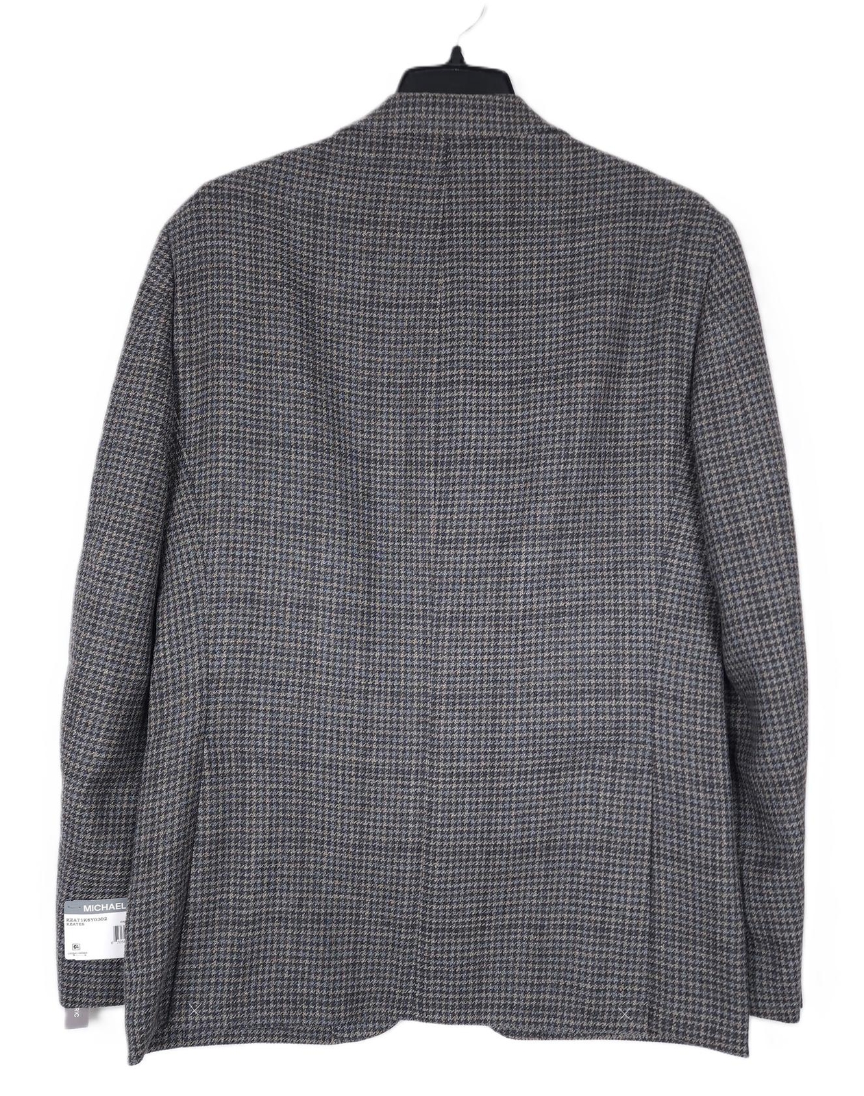 Michael Kors Mens Classic Fit Sport Coat 38R Grey Tan Houndstooth Wool Blend NWT