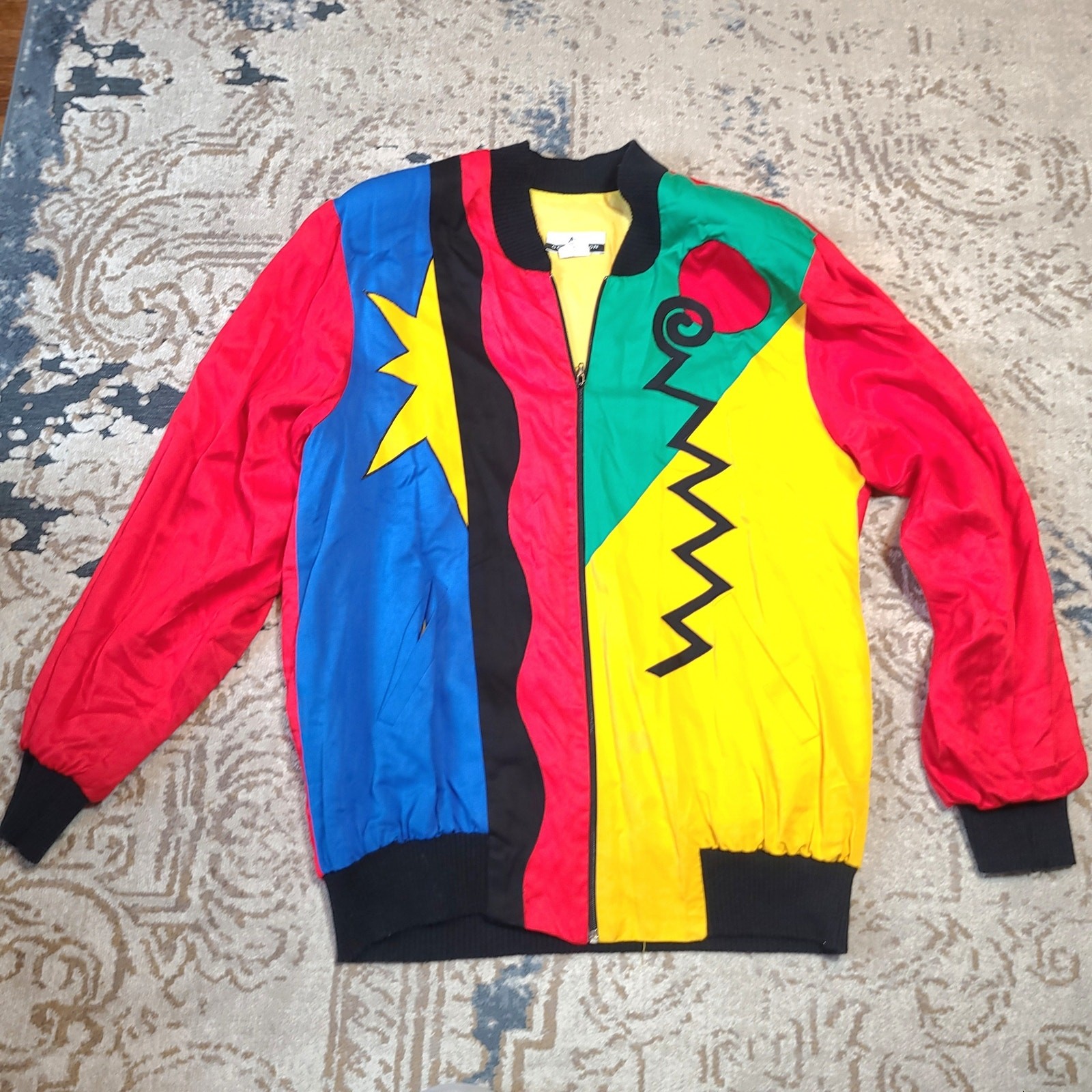 Vintage A.P. Collection California 100% Rayon Mens Size Large Retro Color Block