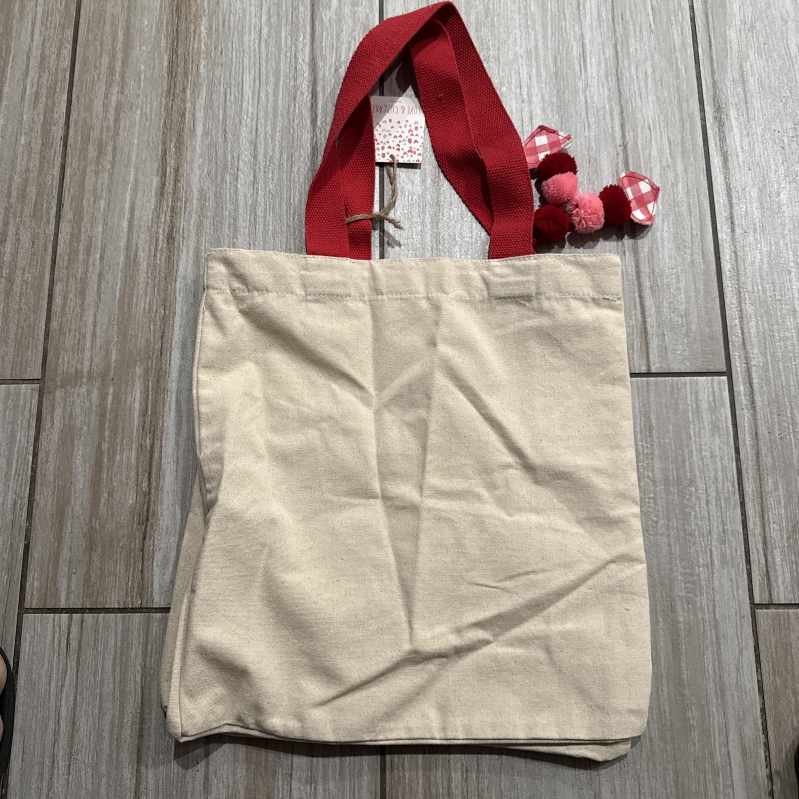 Love & Cupcakes Heart Re-Usable Tote Bag