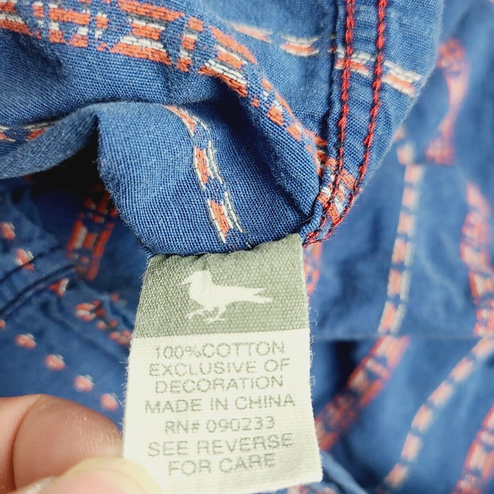 Modern Amusement Casual Button-Down Shirt Teens Medium Aztec Blue Surfer Cotton