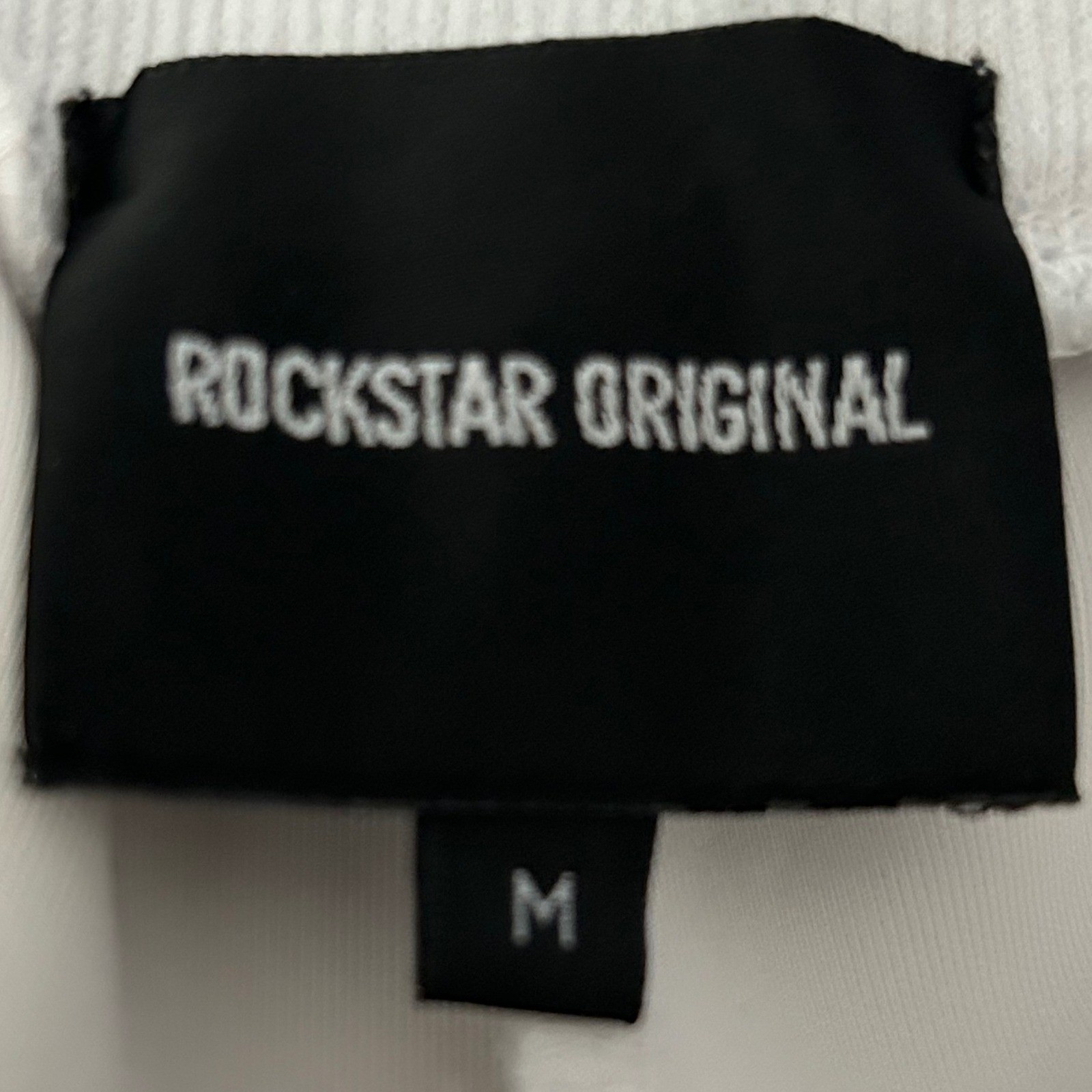 Rockstar Original Jabez Track Pants Men M White Red Blue Moto Streetwear Joggers