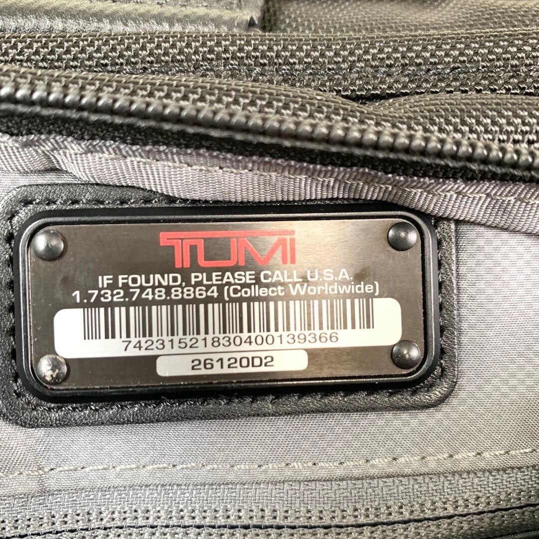 TUMI Alpha 2 26120D2 Black Nylon 2 Way Business Briefcase Bag Auth