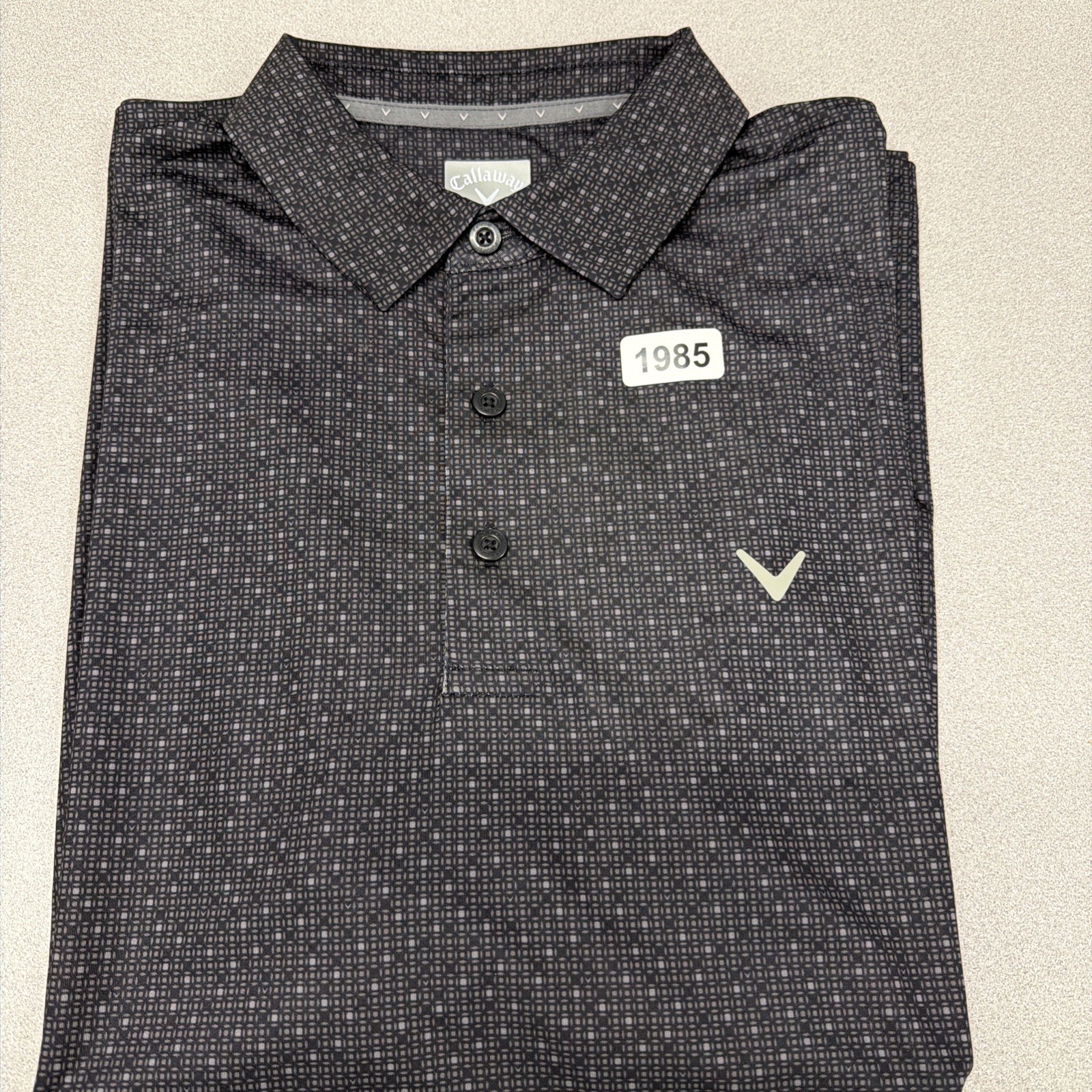 Callaway Men’s Moisture Wicking Performance Golf Polo Med, Black Caviar