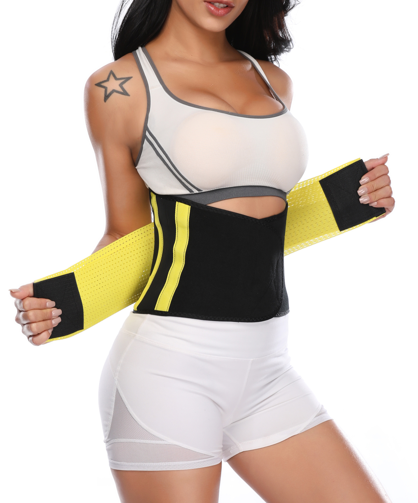 Women Waist Trainer Sauna Neoprene Sweat Belt Tummy Control Yoga Gym Body Shaper