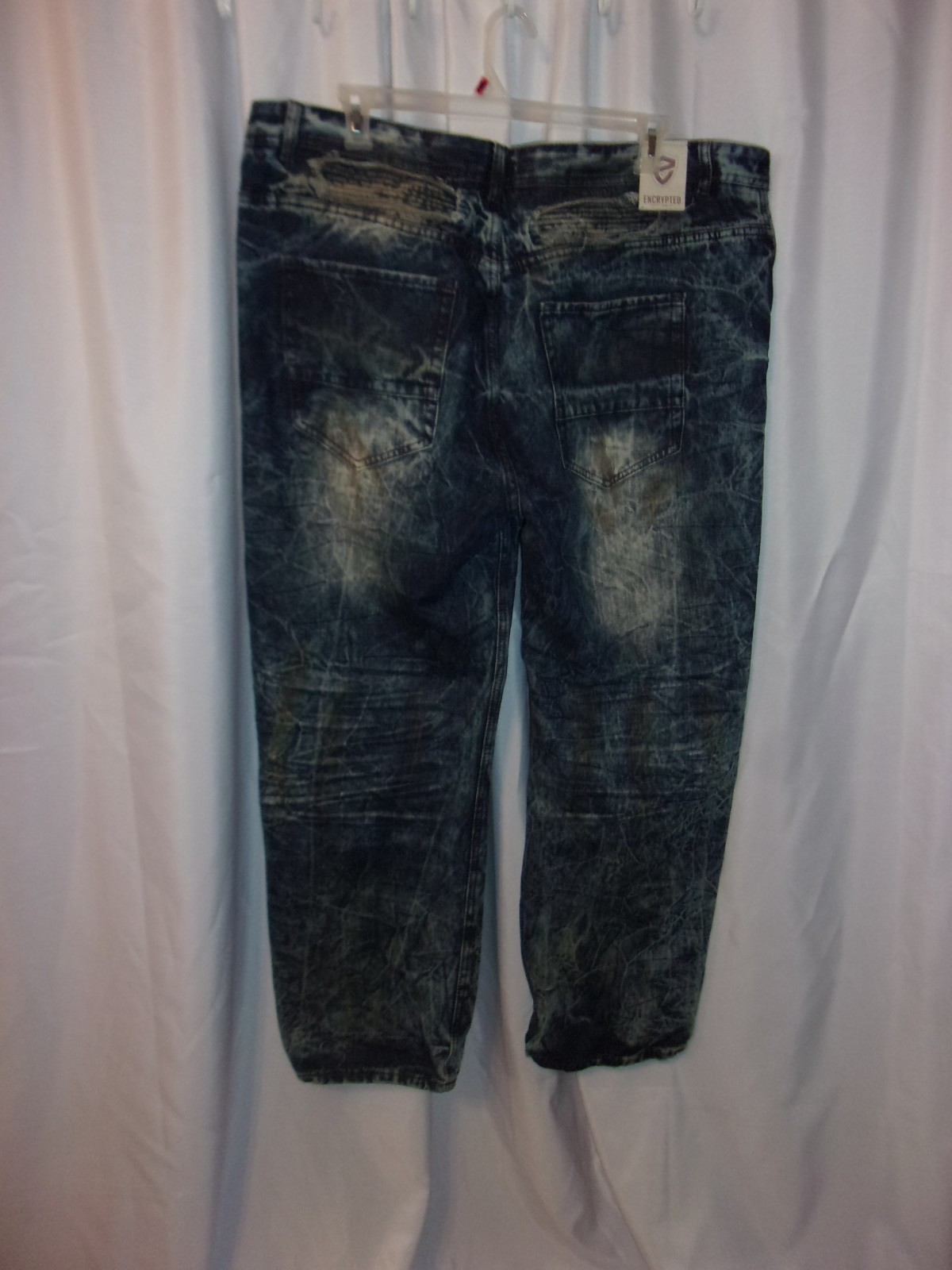 ENCRYPTED Distressed Denim Jean Grunge Look With Unique Design SIZE 46