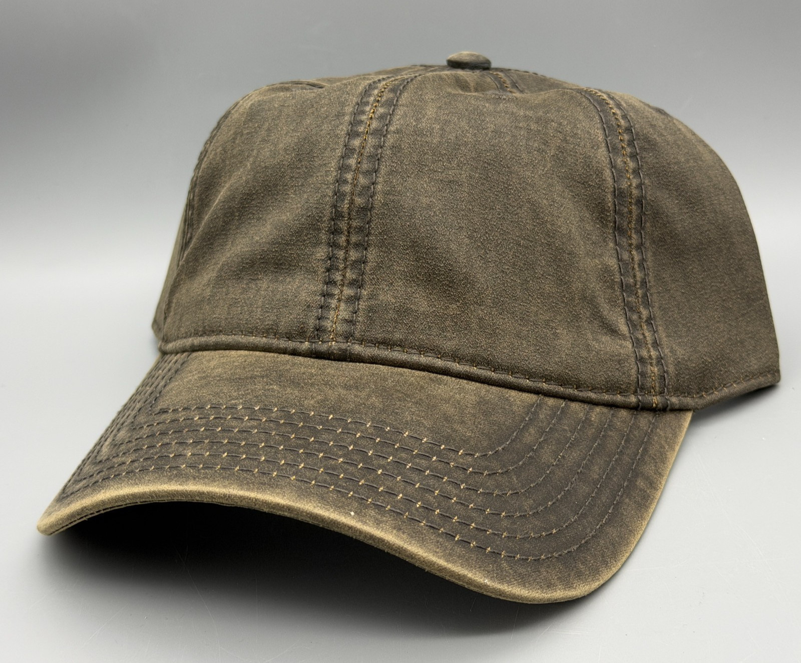 Otto Mineral Washed Wax Coated Brown Adjustable Baseball Cap Hat – NEW