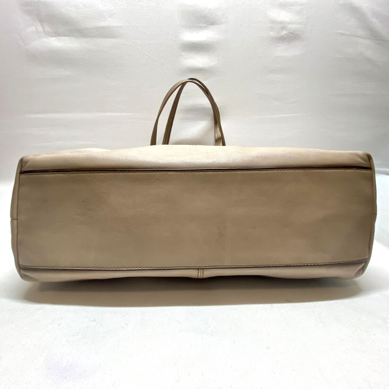 Coach Laura Signature Embossed Large Leather Tote F18336 Taupe
