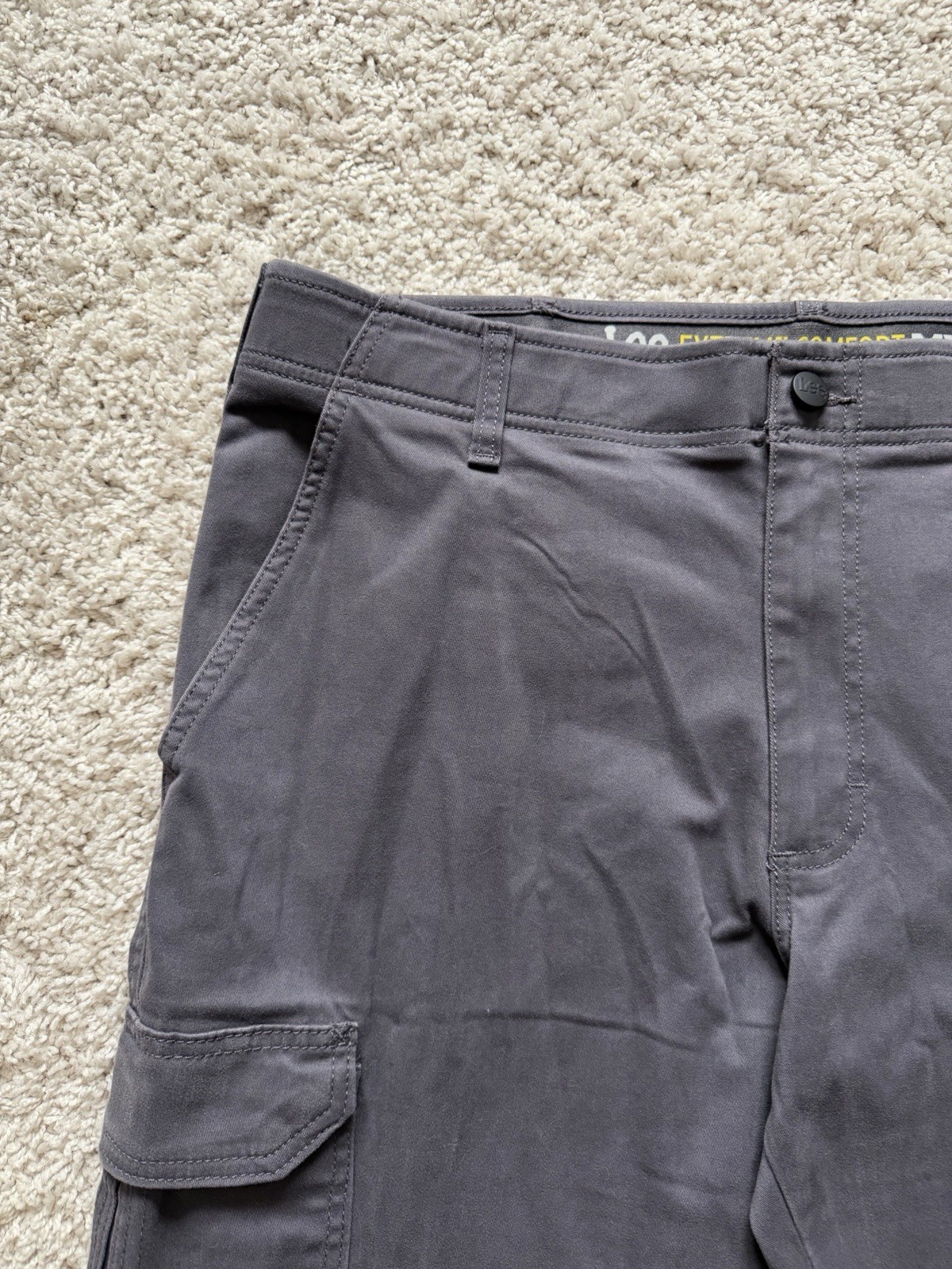Lee – Extreme Comfort MVP Engineer Straight Fit Cargo Pants 36×34 Gray NEW wTags