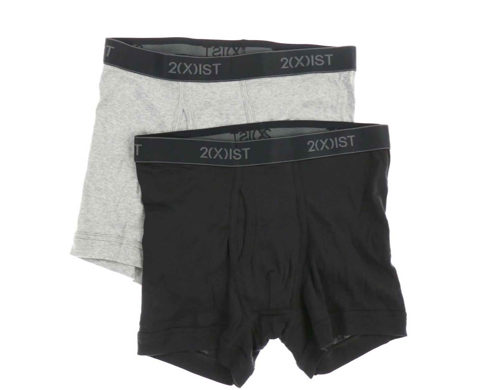 2(X)Ist Essential 267520 Men Black/ Gray Underwear Pack of 2 Size M