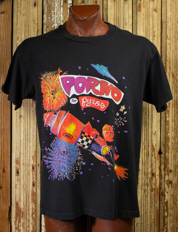 Vintage Porno for Pyros Devil Rocket Concert T Shirt 90s Black