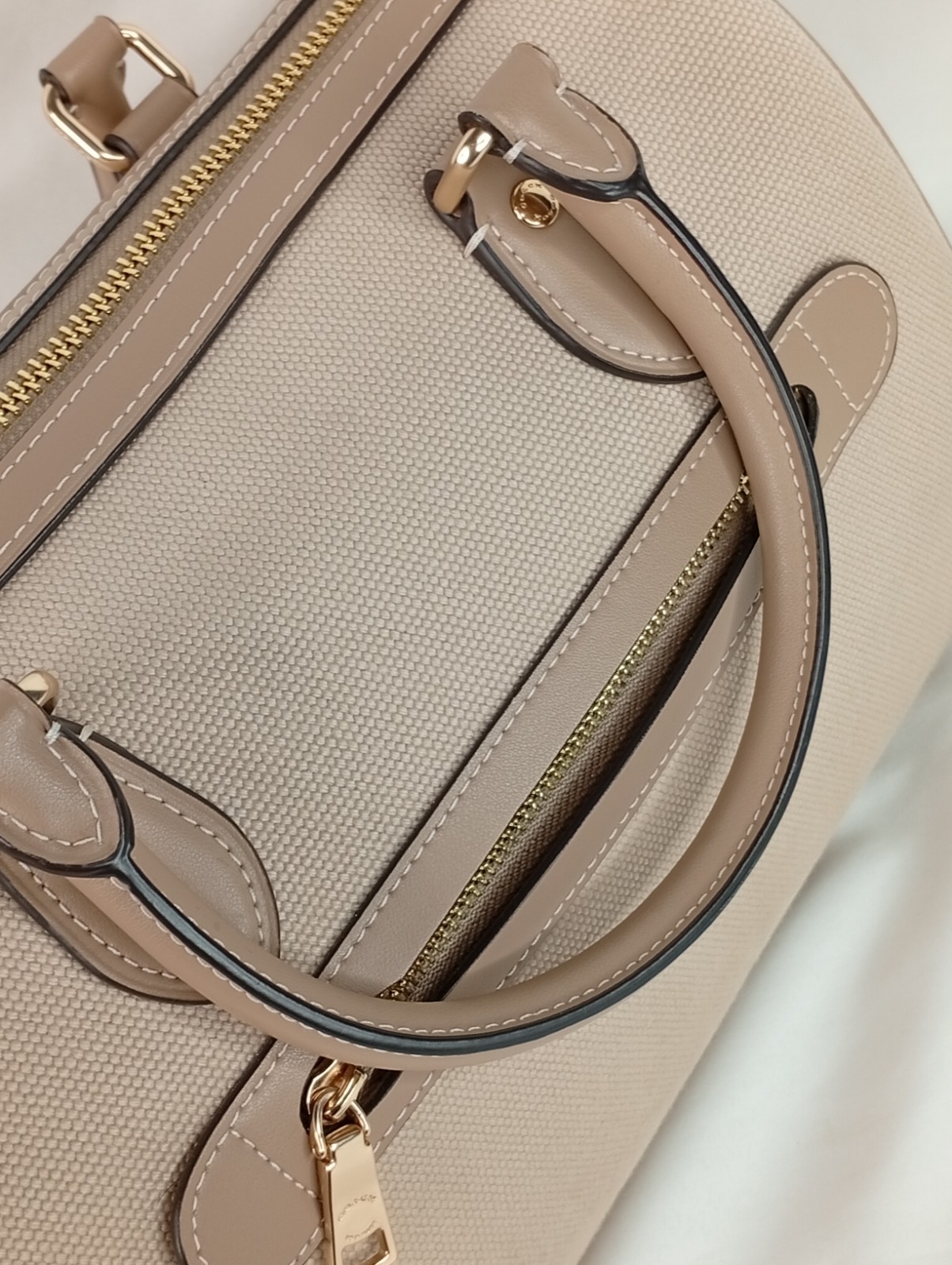 Coach Rowan Satchel Bag In Colorblock w/ Detachable Crossbody Strap Tan CAK58
