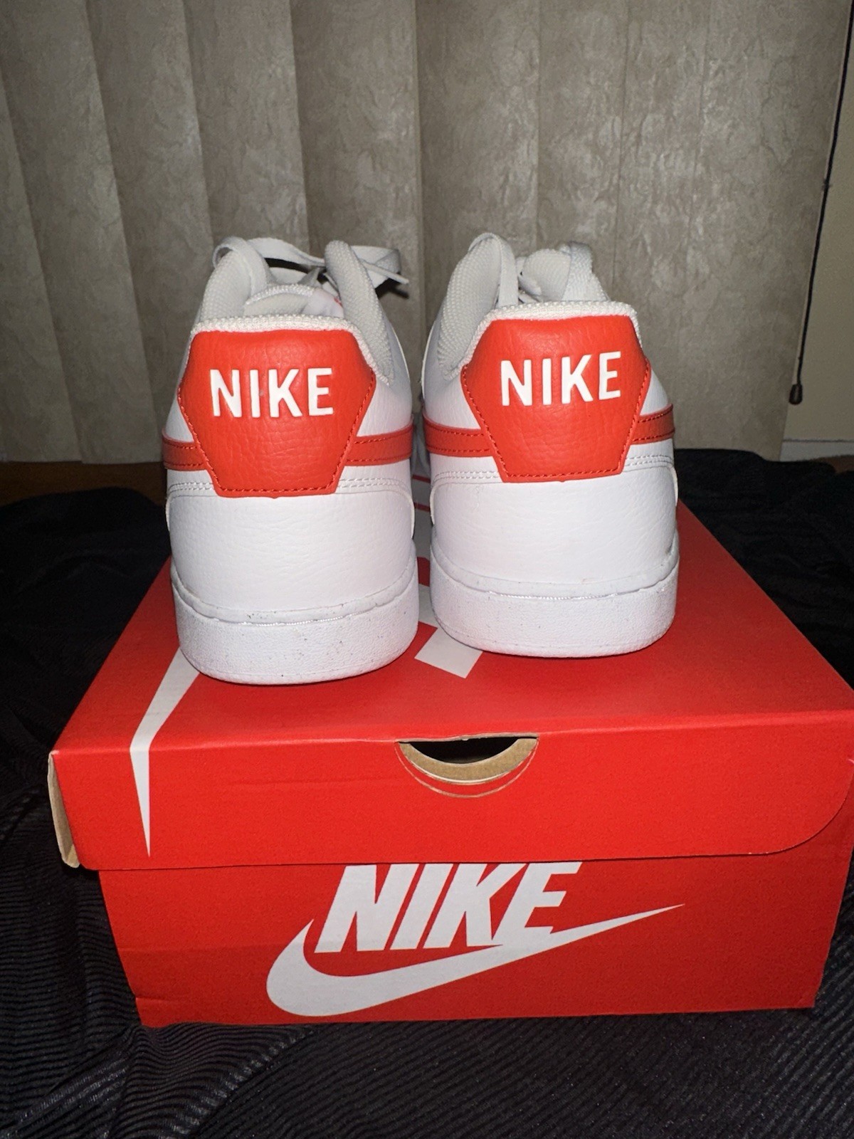 Nike Court Vision Low NN Men’s US 14 White/Red Leather Lace-Up Sneakers