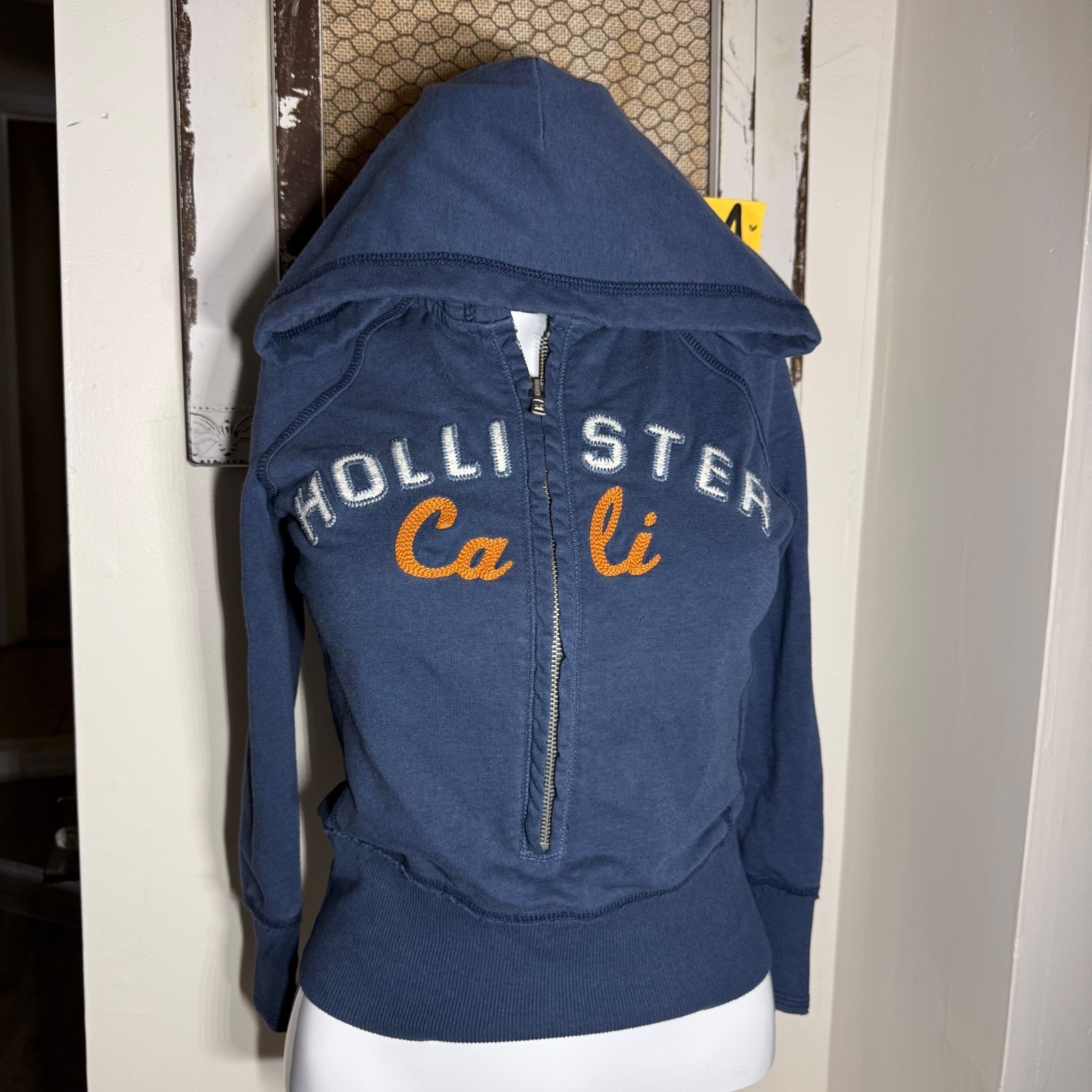 Hollister Cali Hoodie Blue Half Zip Women