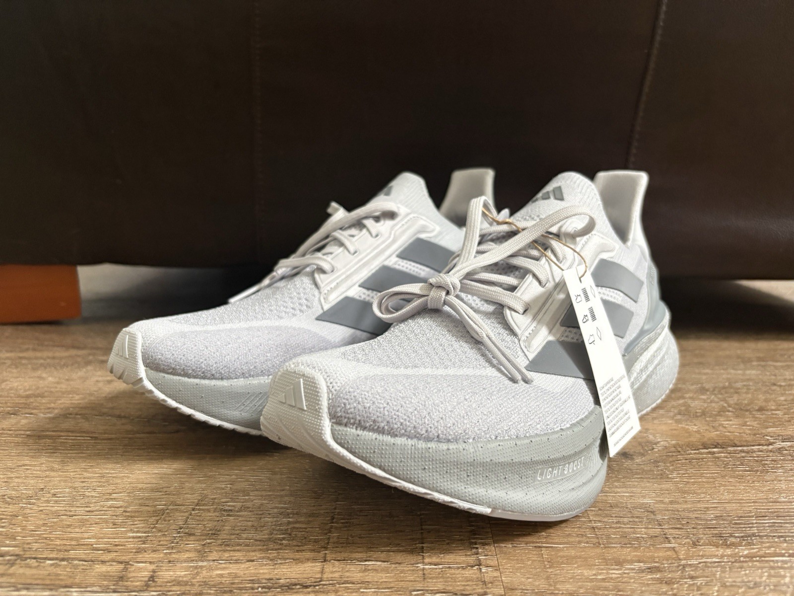 Adidas Ultraboost 5x Running Shoes Grey Halo Silver Men’s Sz 10.5 JQ9077