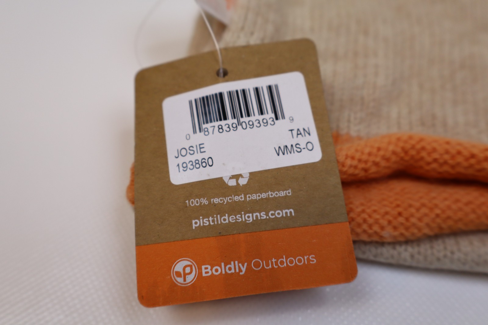 NEW Pistil Josie Women’s Tan Orange 100% Wool Knit Shawl Neck Scarf Size OS