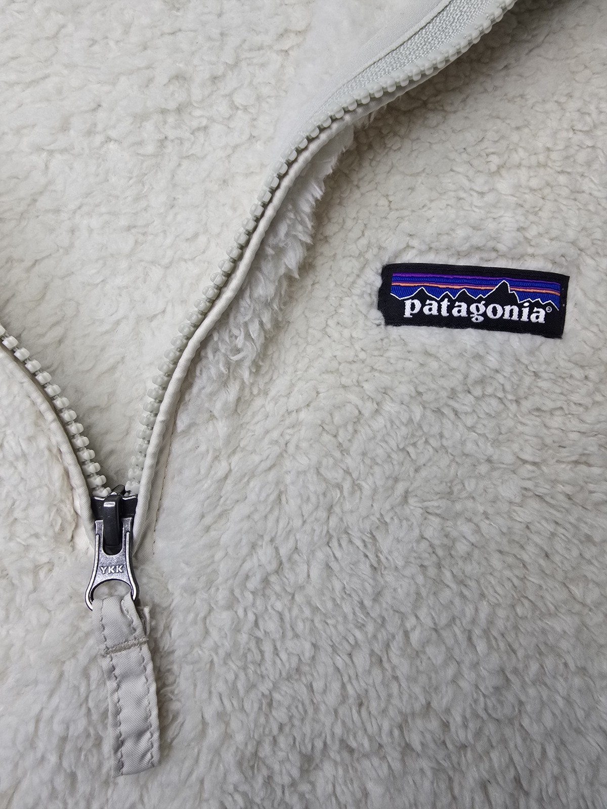 Patagonia Women’s Size S Los Gatos 1/4 Zip Fleece Pullover Ivory Sherpa EUC
