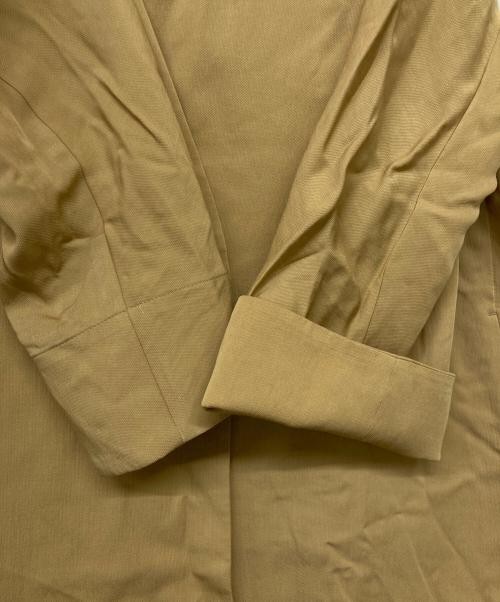 BALLSEY Rayon cotton belted collarless coat beige 11-08-92-08