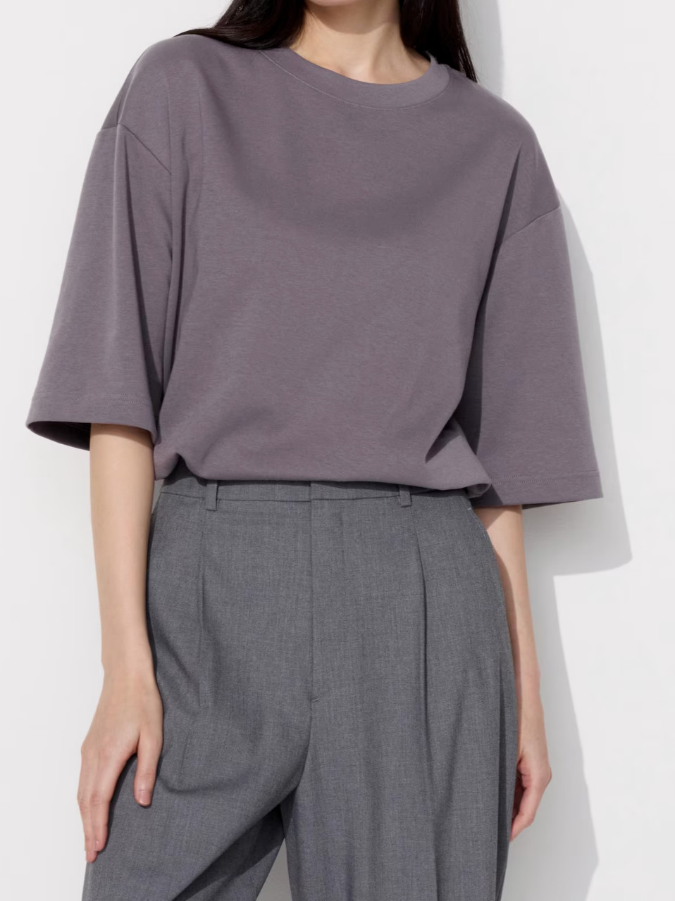 UNIQLO U AIRism Cotton Oversized Crew Neck Half-Sleeve T-Shirt S-XL Japan