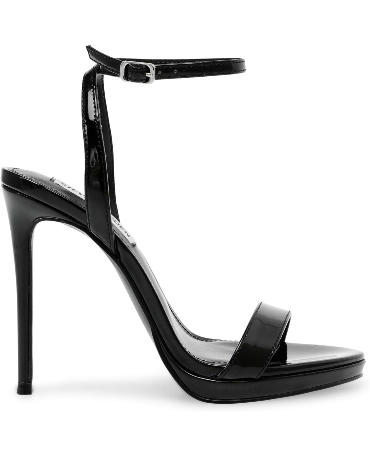 Steve Madden Wafer 4.5 inch High Heel Open Ankle Strap Stiletto – Black Size 7