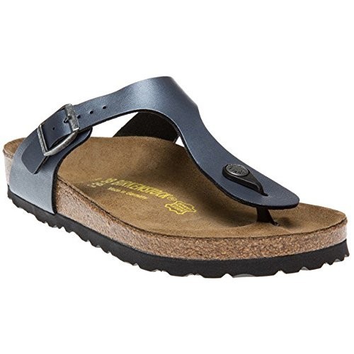 Birkenstock Unisex Gizeh Onyx Birko Flor Regular Fit, Size EU37/ US W6-M4