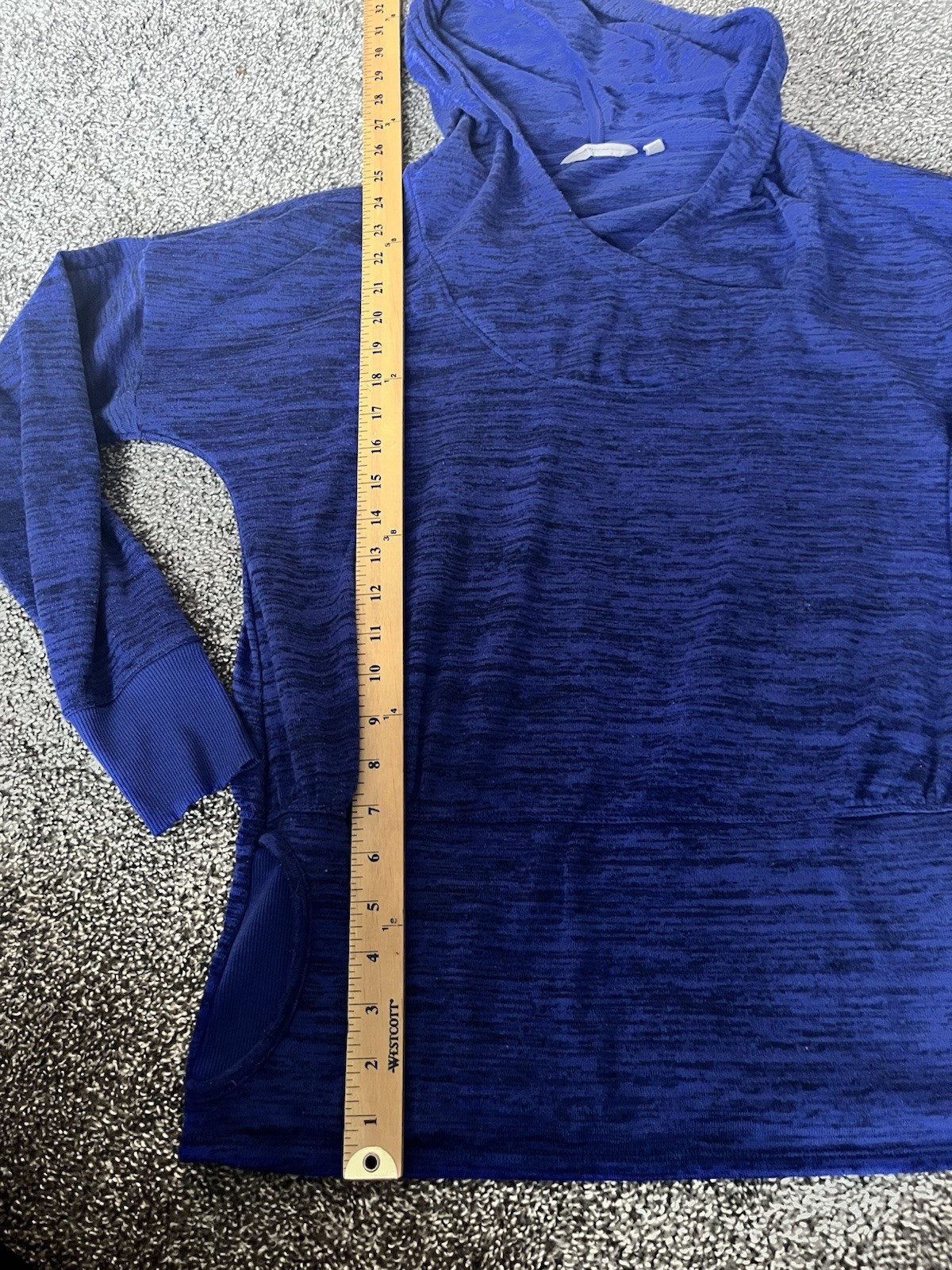 Athleta Hoodie Size Medium Purple Hoodie Pocket Tunic Stretch Athletic Casual Z