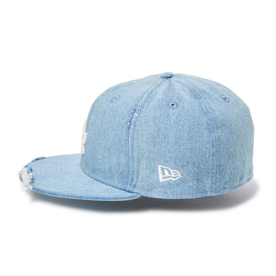 New Era 59FIFTY Distressed Denim Cap Side Patch LA Los Angeles Dodgers 14745174