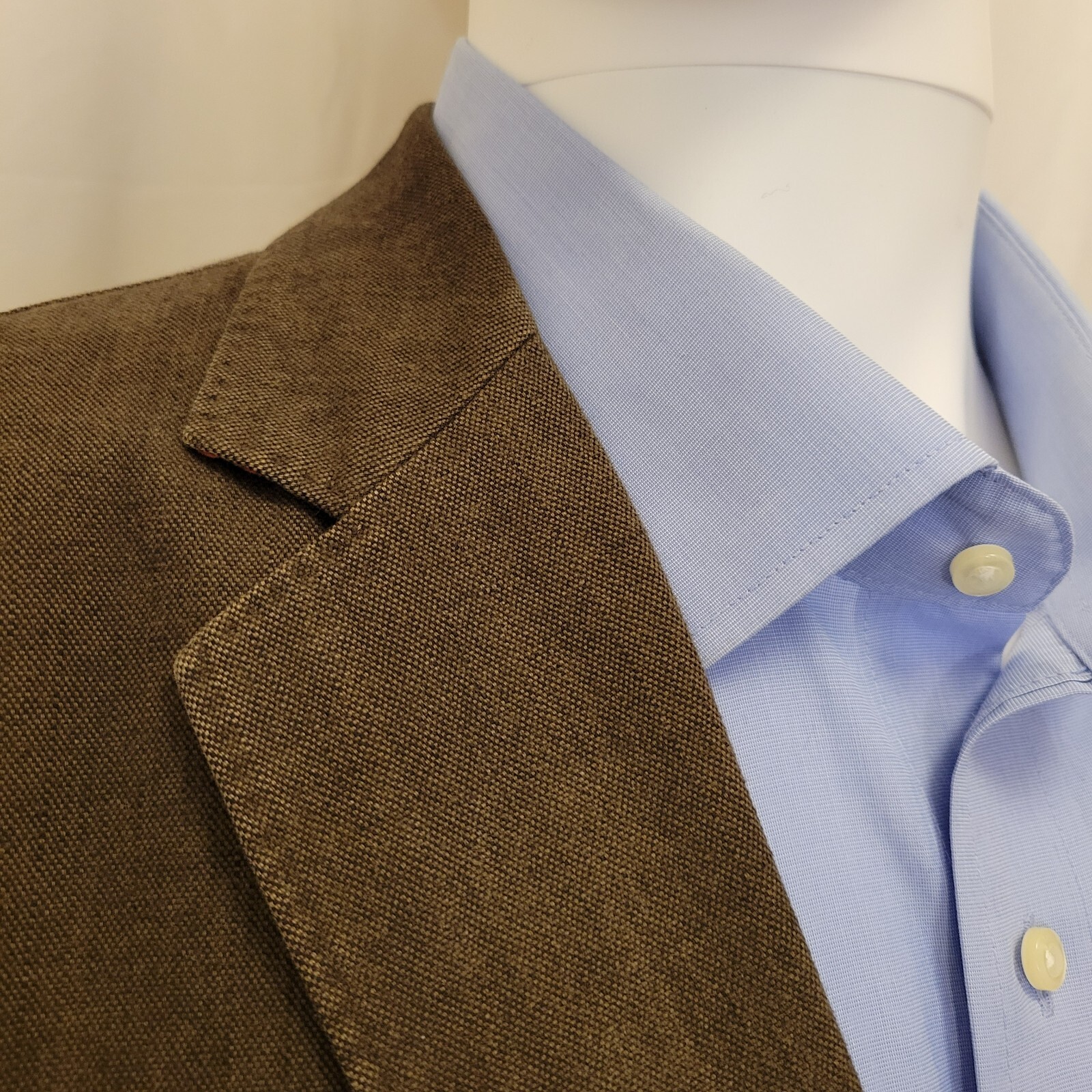 Kroon jacket mens 44R brown 97 cotton twill soft tailored double vent sport coat