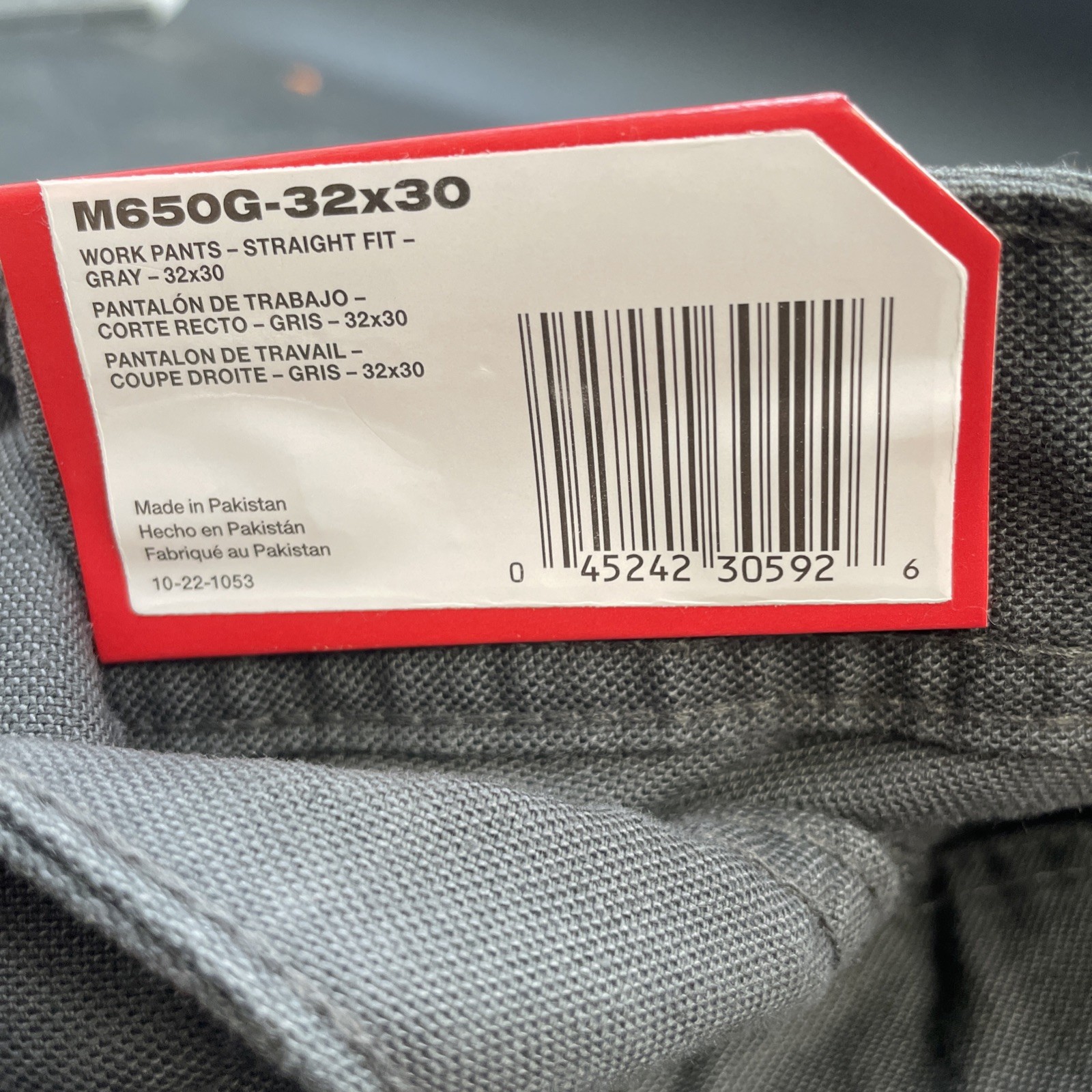 Milwaukee M650G-3230 M650G-3230 32×30 GRY Work Pants