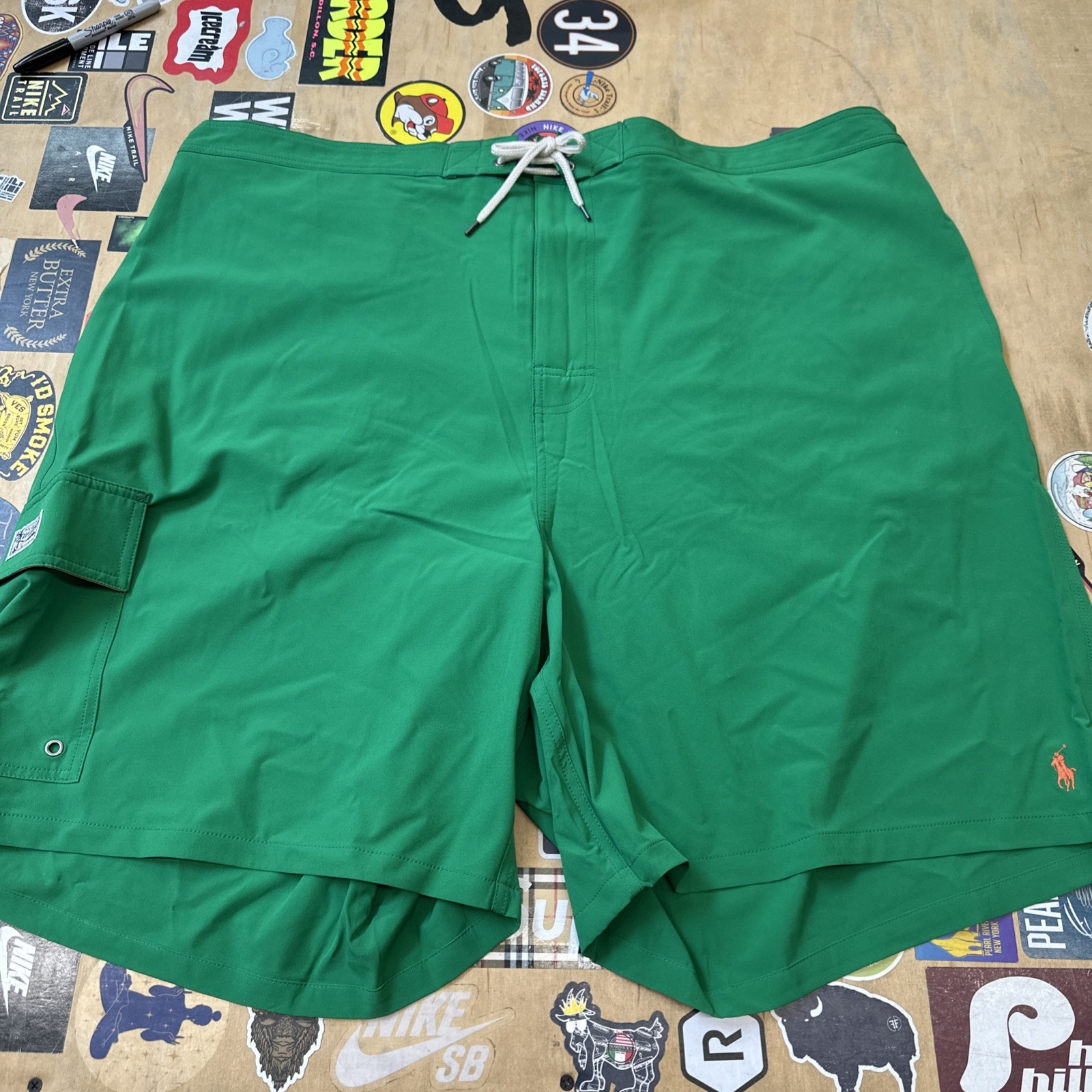 Polo RALPH LAUREN Big & Tall Green Board Shorts Size 2XLT NWT MSRP $79