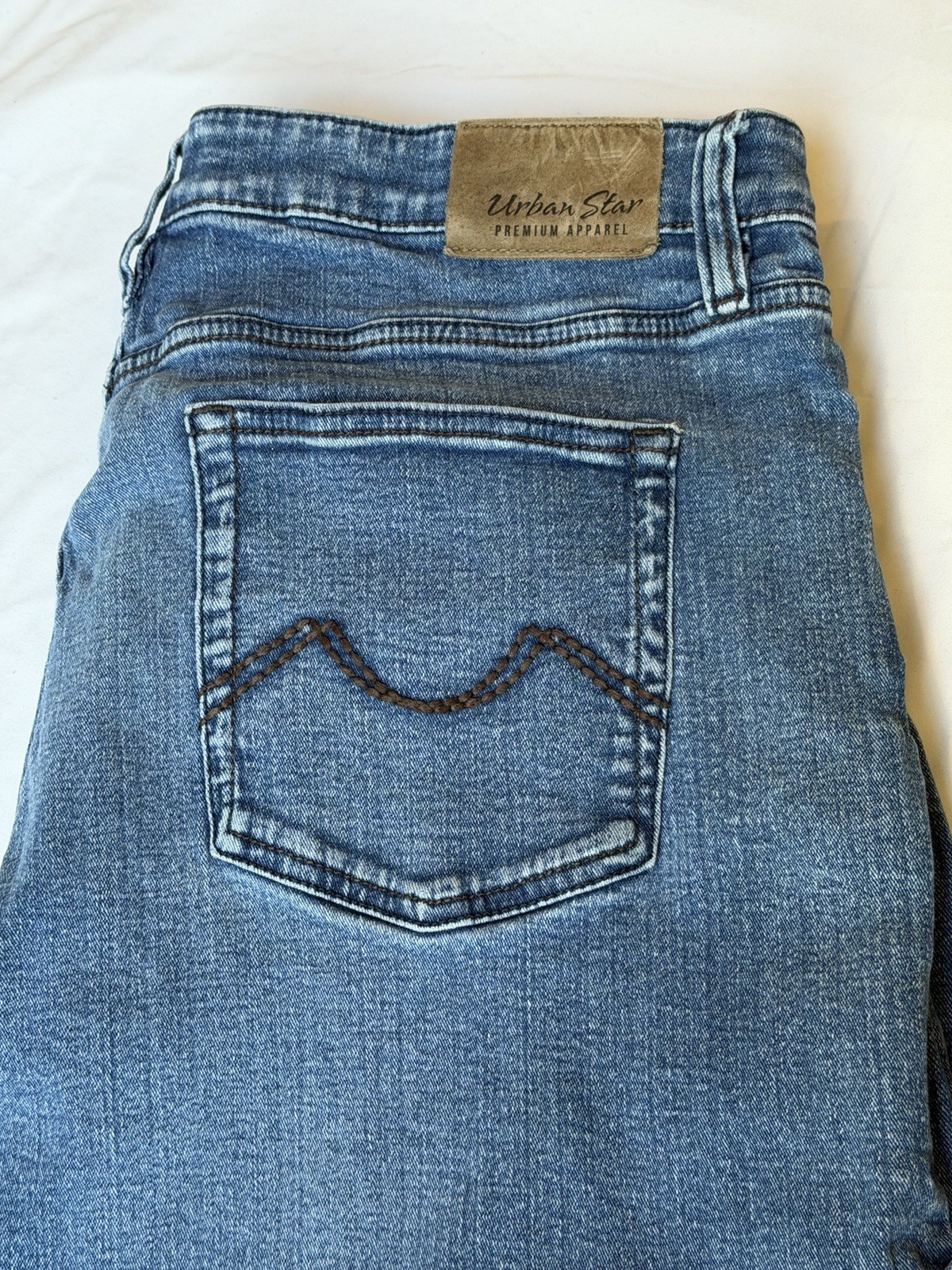 Urban Star Premium Apparel Men’s Slim Fit Jeans Blue Denim Stretch 5-Pocket