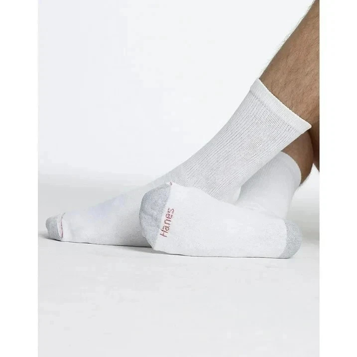 Hanes Men’S Double Tough Crew Socks, 12-Pair Pack size 6-12 shoe size