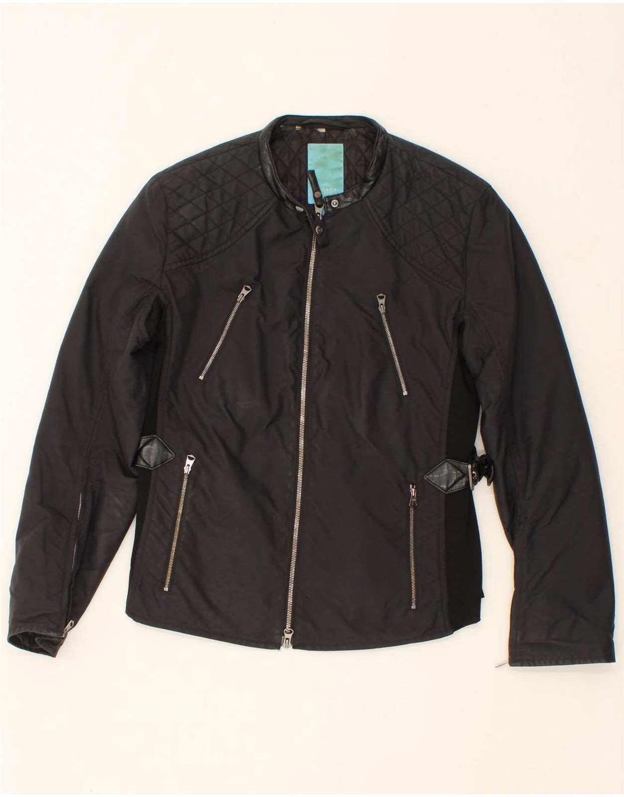 ESCADA Womens Utility Jacket IT 40 Small Black AY07