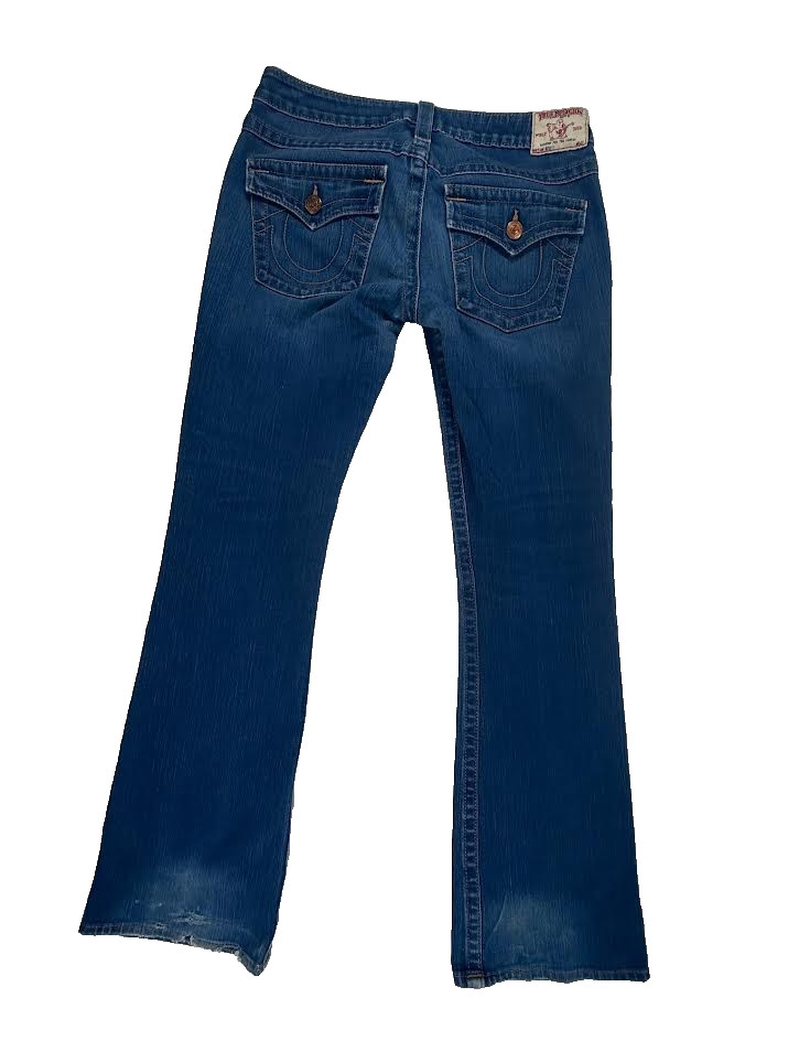 Vintage True Religion Womens Jeans 30 Becky Bootcut Stretch Denim Pants USA Made