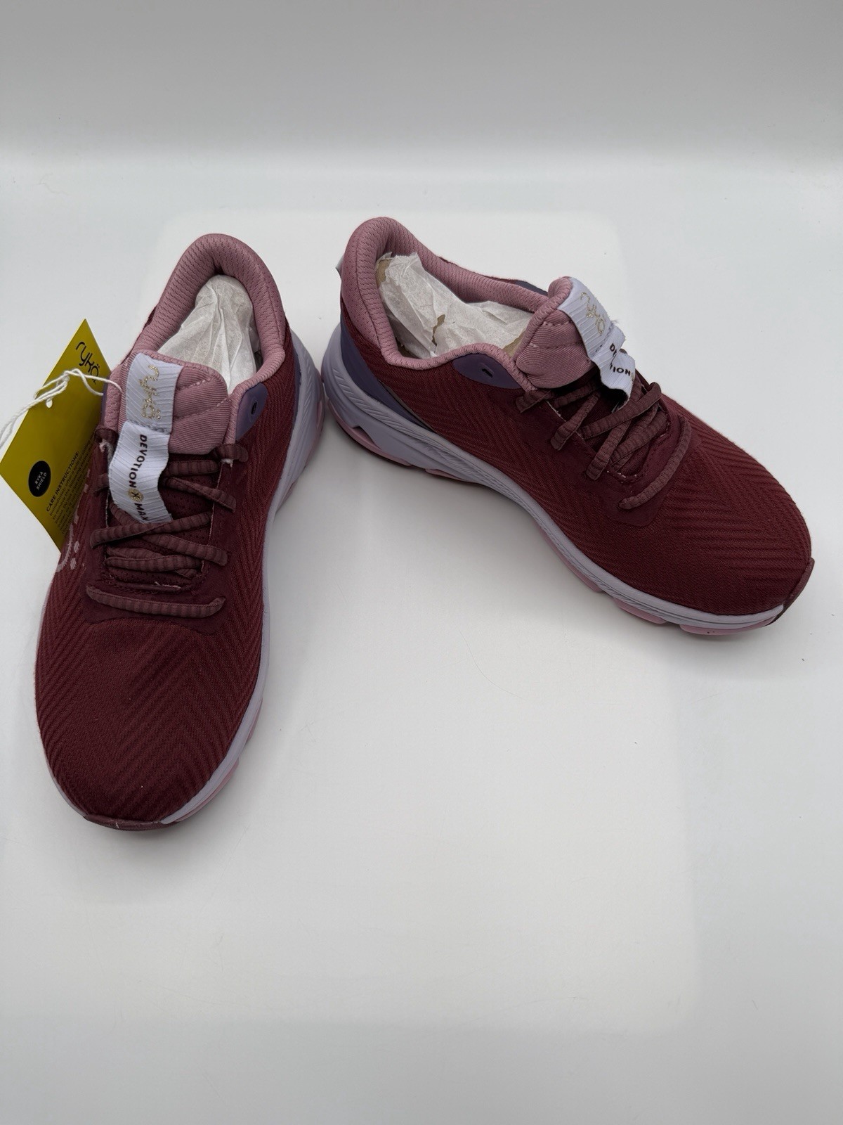 Ryka Devo X Max RS Walking Sneakers, Women’s 5,Pink/Burg. Tonal Metallic/Mesh
